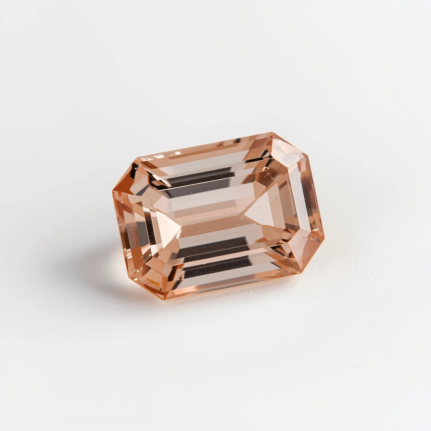 Morganite 1PC Small 7x9 MM Emerald Faceted Pink Luster Semi Precious Loose Gemstones