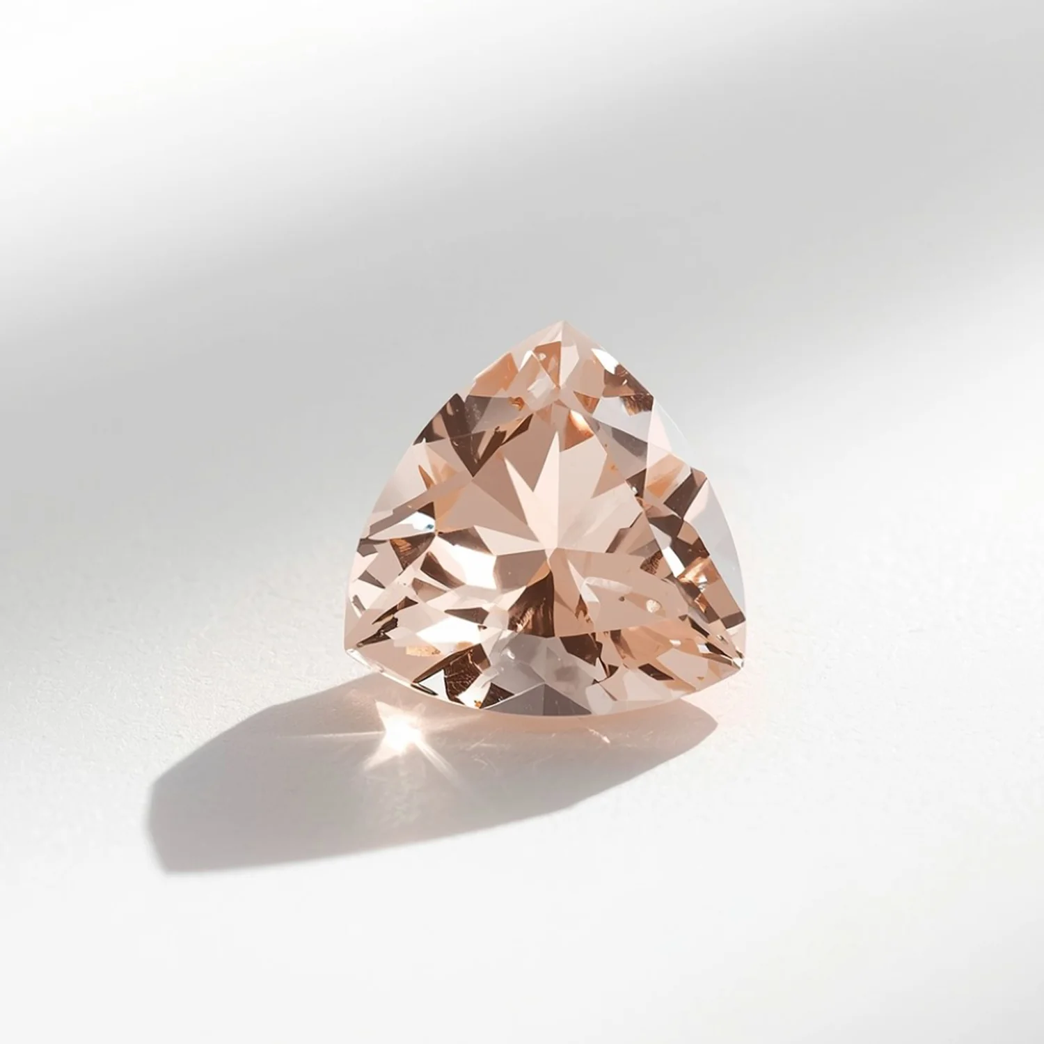 Morganite 1PC Tiny 5x5 MM Triangle Faceted Pink Sparkling Semi Precious Loose Gemstone - Image 2