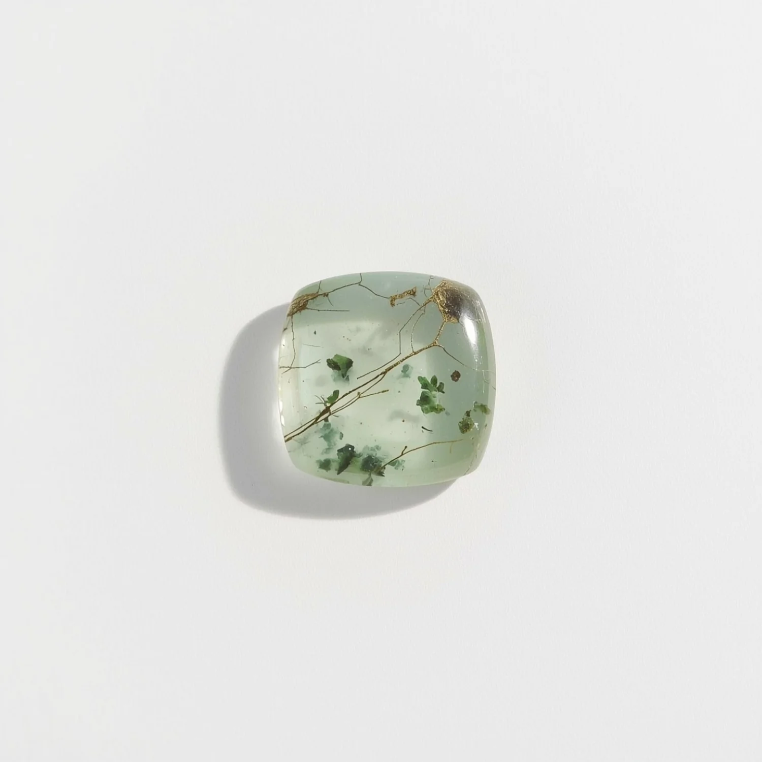 Moss Agate 10PC Tiny 4x4 MM Square Cabochon Green Genuine semi Precious Precious Gemstone