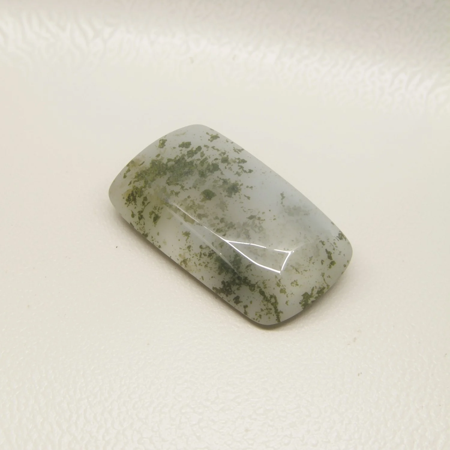 Moss Agate 10PC Tiny 4x8 MM Baguette Cabochon Green Lustrous semi Precious Loose Gemstone