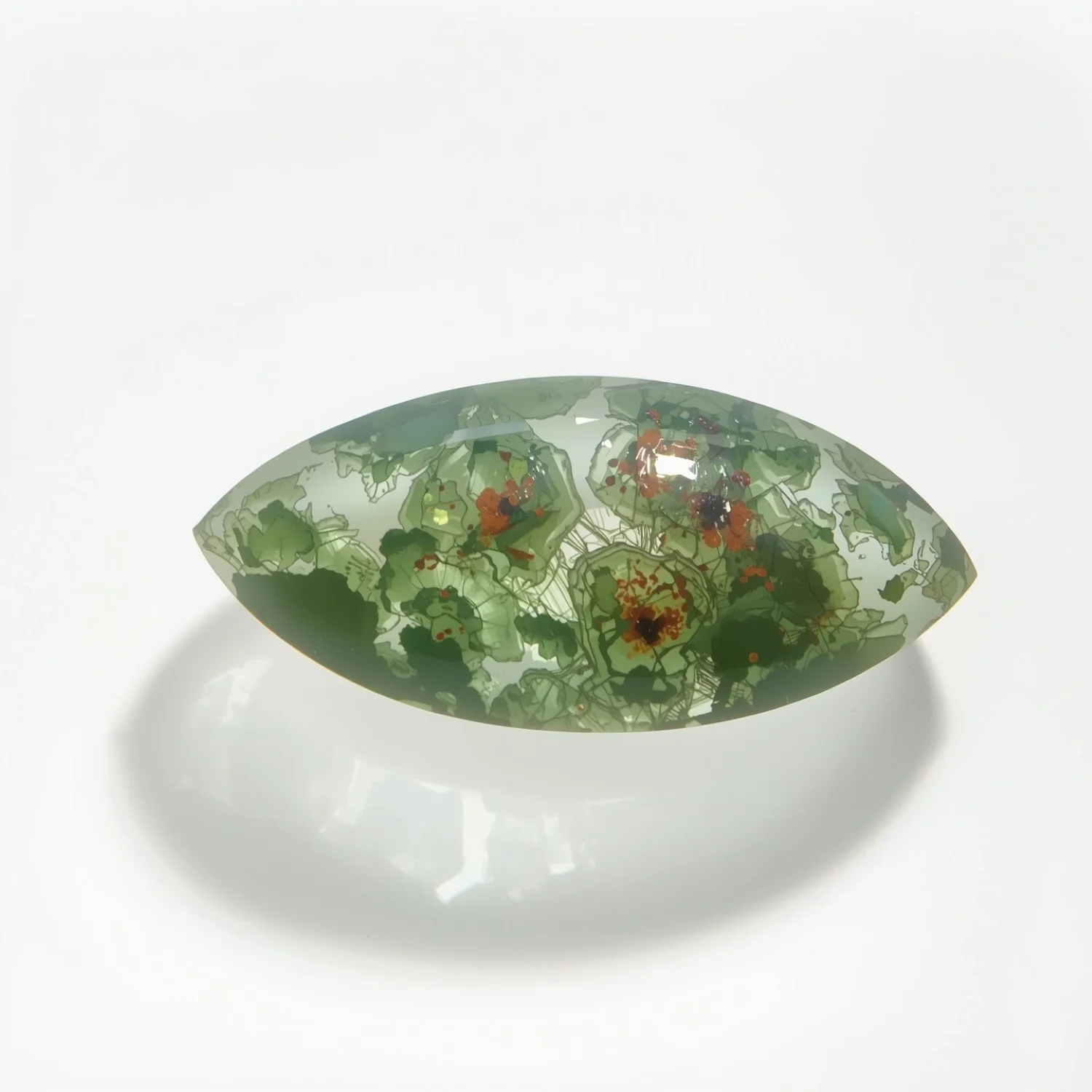 Moss Agate 10PC Tiny 4x8 MM Marquise Cabochon Green Natural semi Precious Loose Gemstone