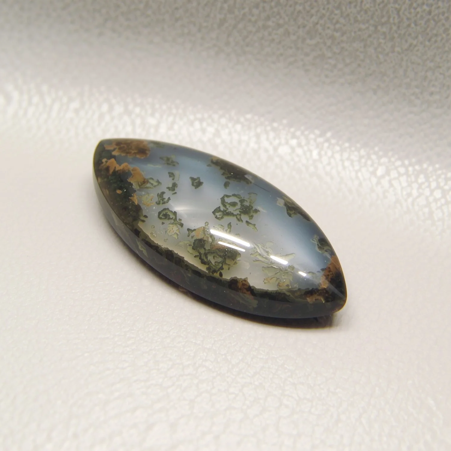 Moss Agate 10PC Tiny 4x8 MM Marquise Cabochon Green Natural semi Precious Loose Gemstone - Image 2