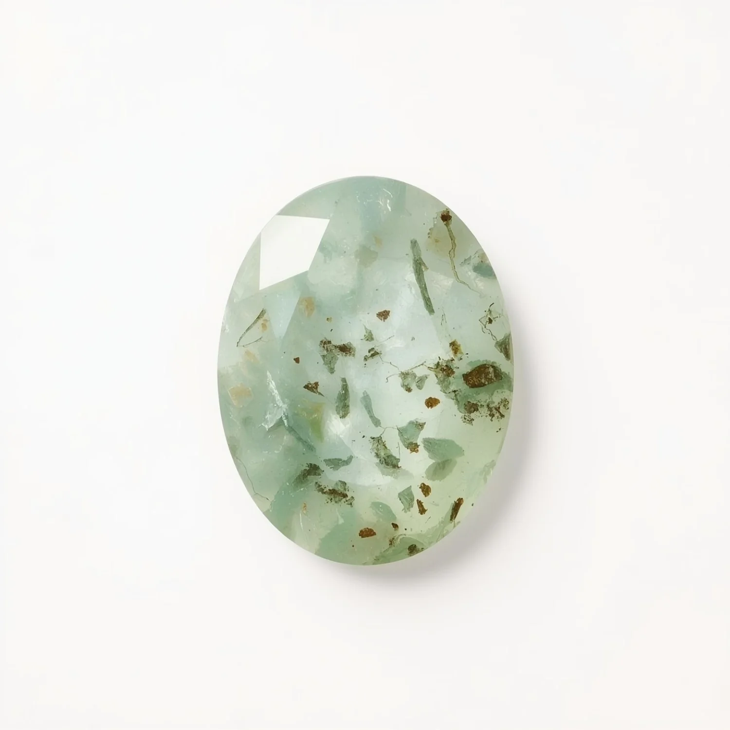 Moss Agate 1PC Chunky 12x16 MM Oval Faceted Green Shine Semi Precious Loose Gems - Image 2