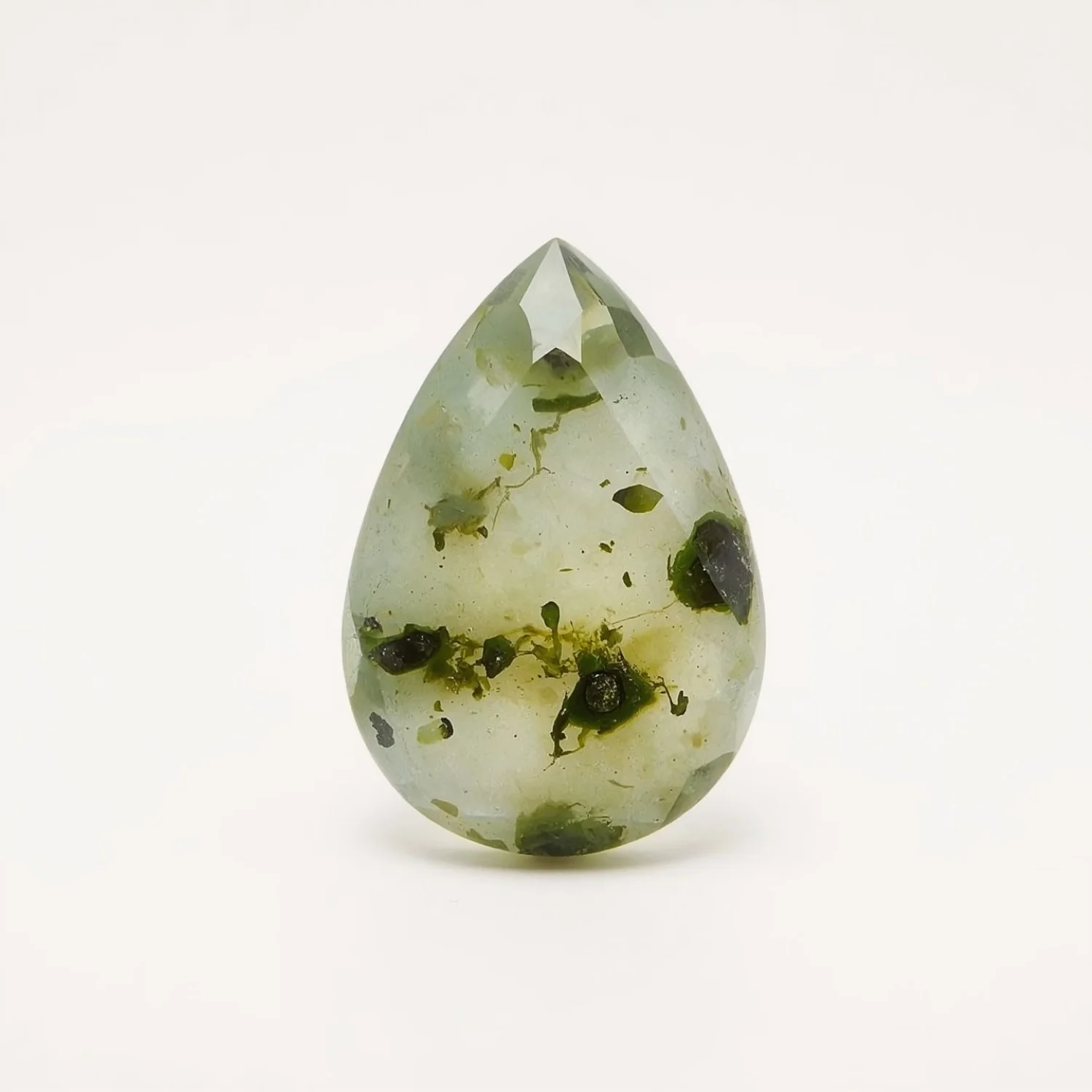 Moss Agate 1PC Chunky 12x16 MM Pear Faceted Green Polished Semi Precious Loose Gemstones - Image 2
