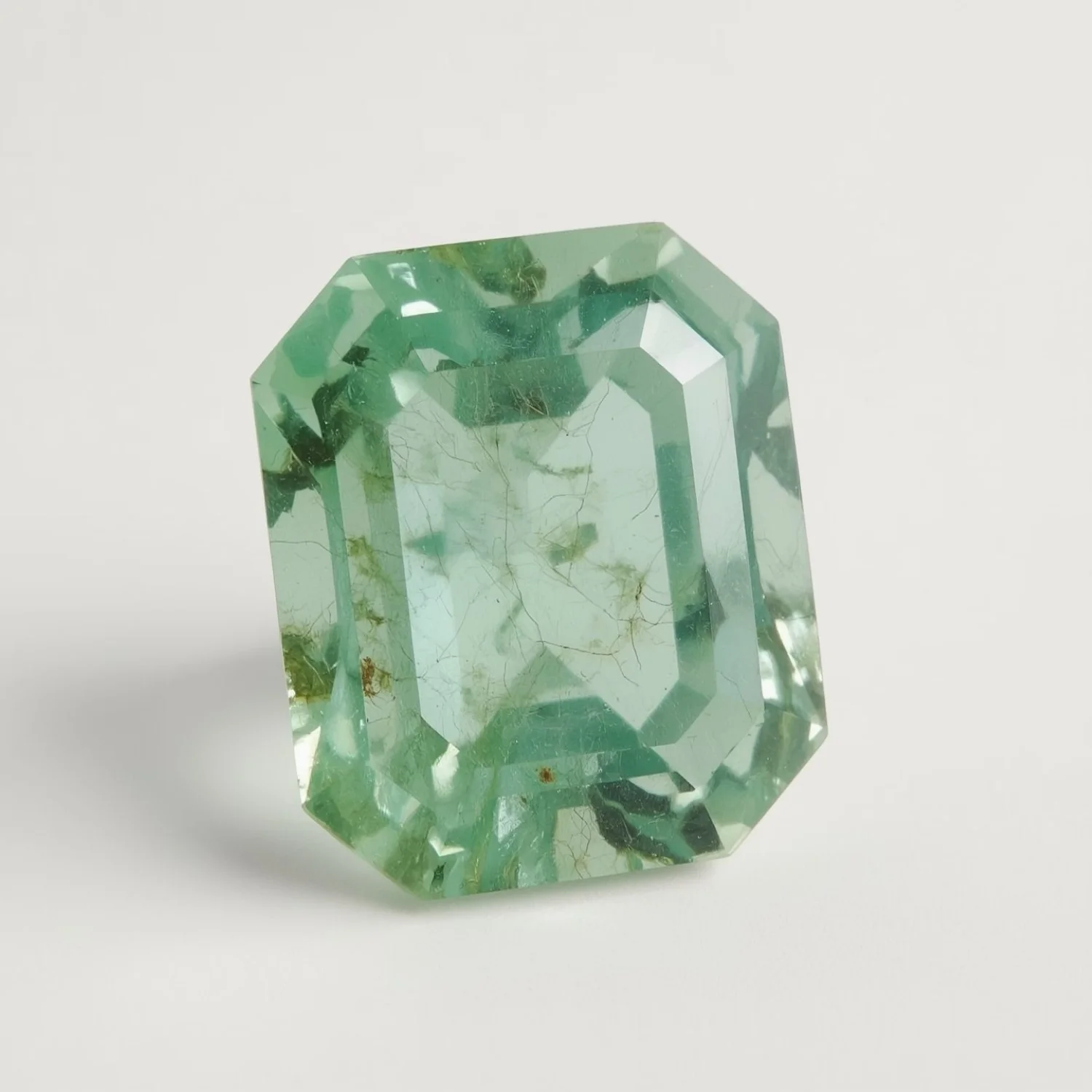 Moss Agate 1PC Chunky 15x20 MM Emerald Faceted Green Brilliant Semi Precious Loose Gemstones - Image 2