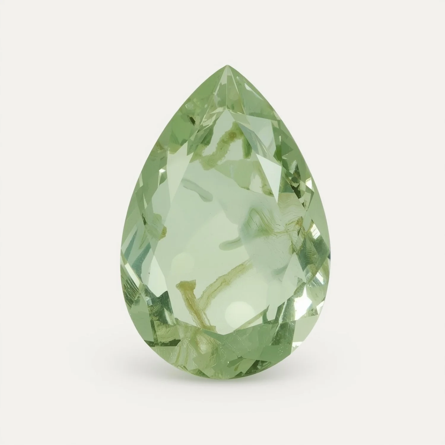 Moss Agate 1PC Chunky 15x20 MM Pear Faceted Green Luster Semi Precious Loose Gems - Image 2