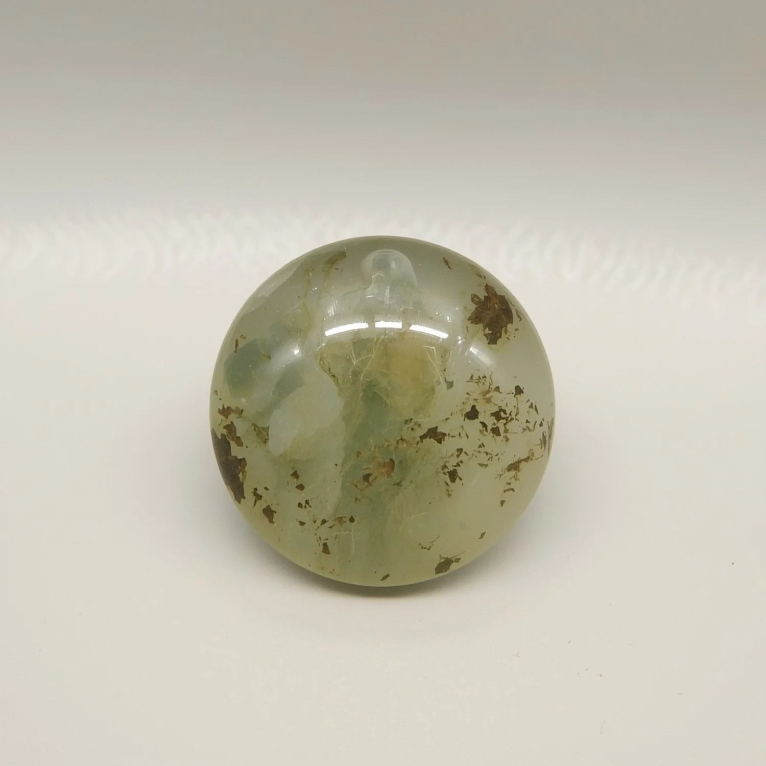 Moss Agate 1PC Large 11x11 MM Round Cabochon Green Shine semi Precious Loose Gems