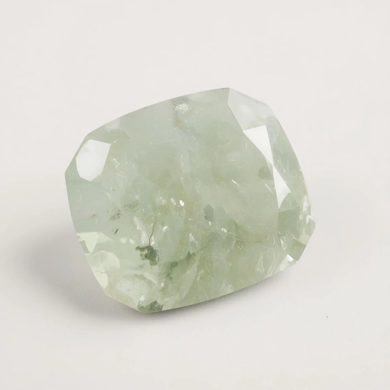 Moss Agate 1PC Large 12x12 MM Square Faceted Green High-Quality Semi Precious Loose Gemstones - Image 2