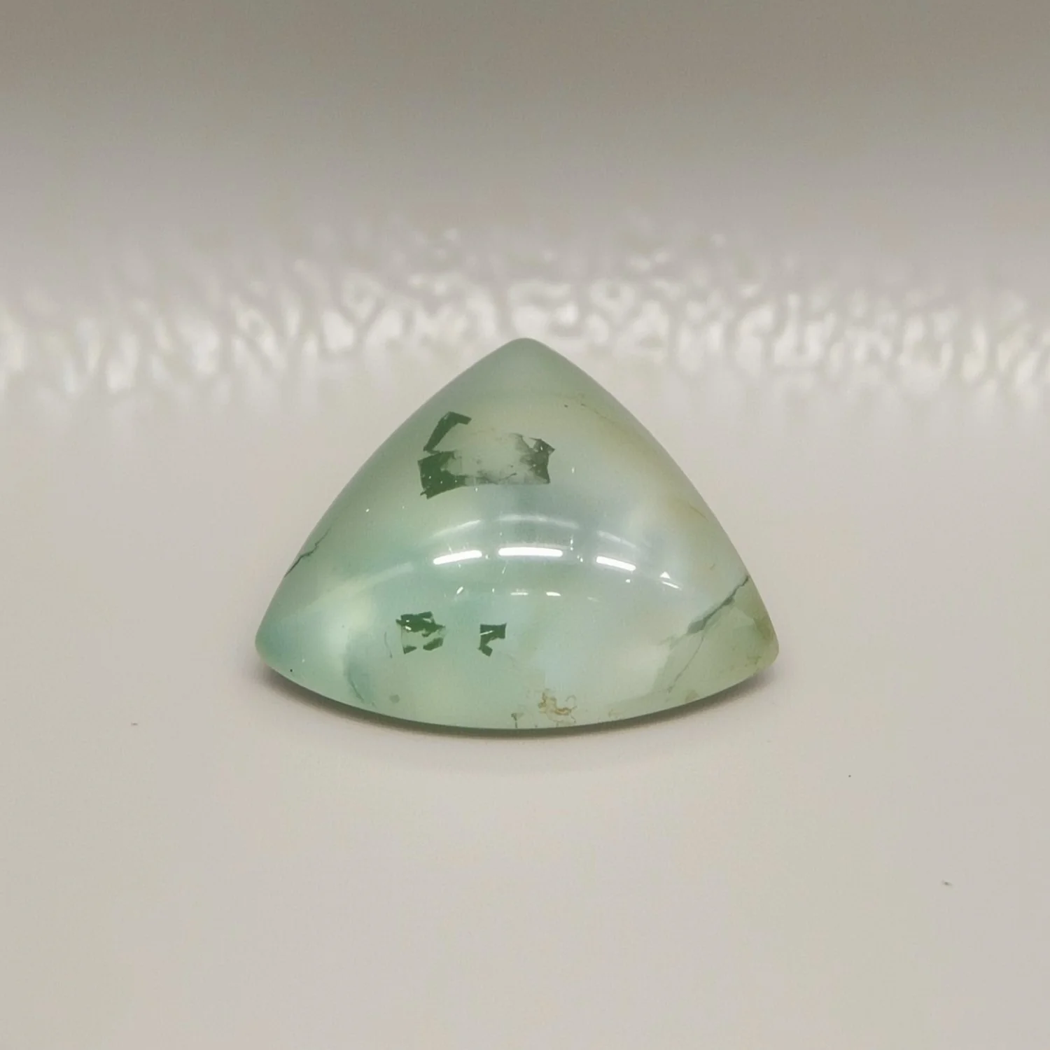 Moss Agate 1PC Small 7x7 MM Triangle Cabochon Green High-Quality semi Precious Precious Gemstone - Image 2