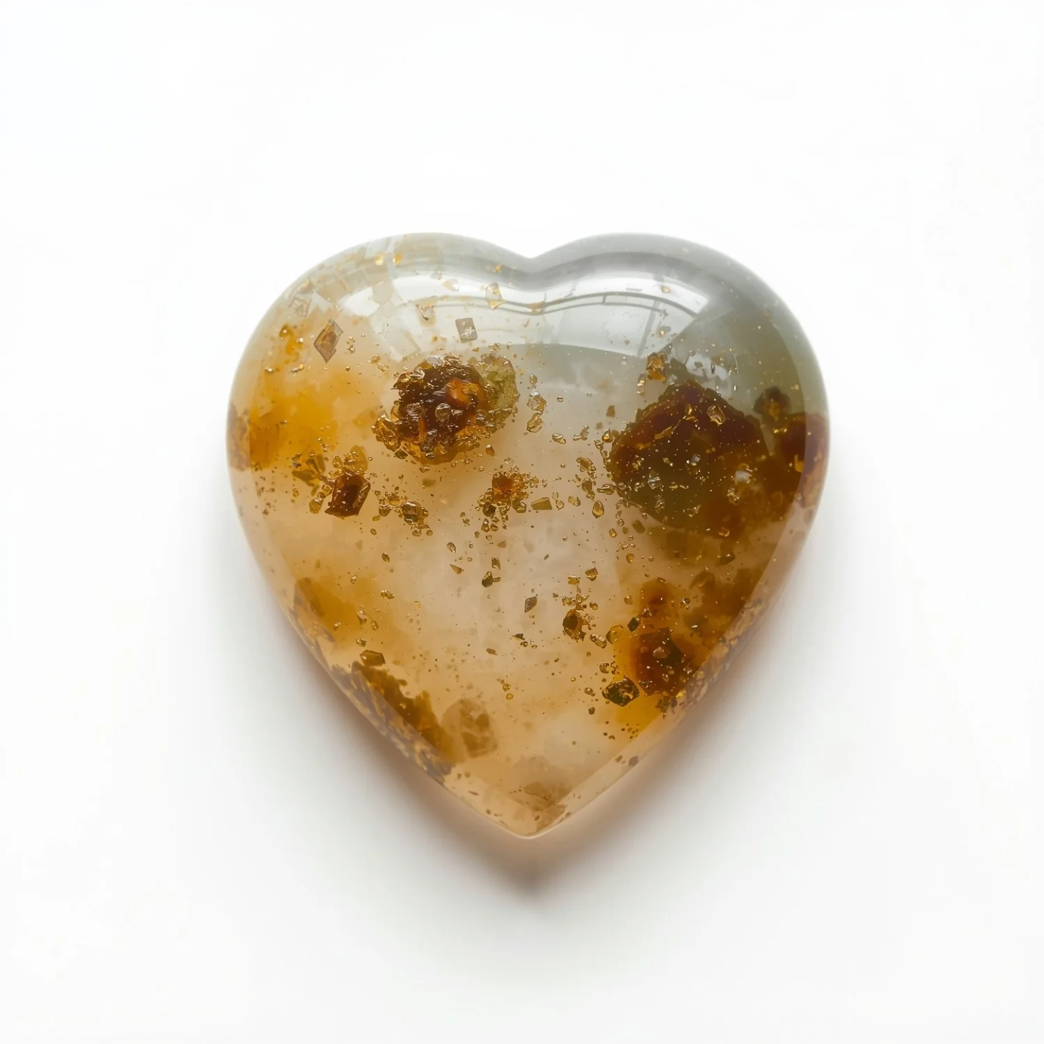 Moss Agate 1PC Small 8x8 MM Heart Cabochon Green Luster semi Precious Precious Gemstone - Image 2
