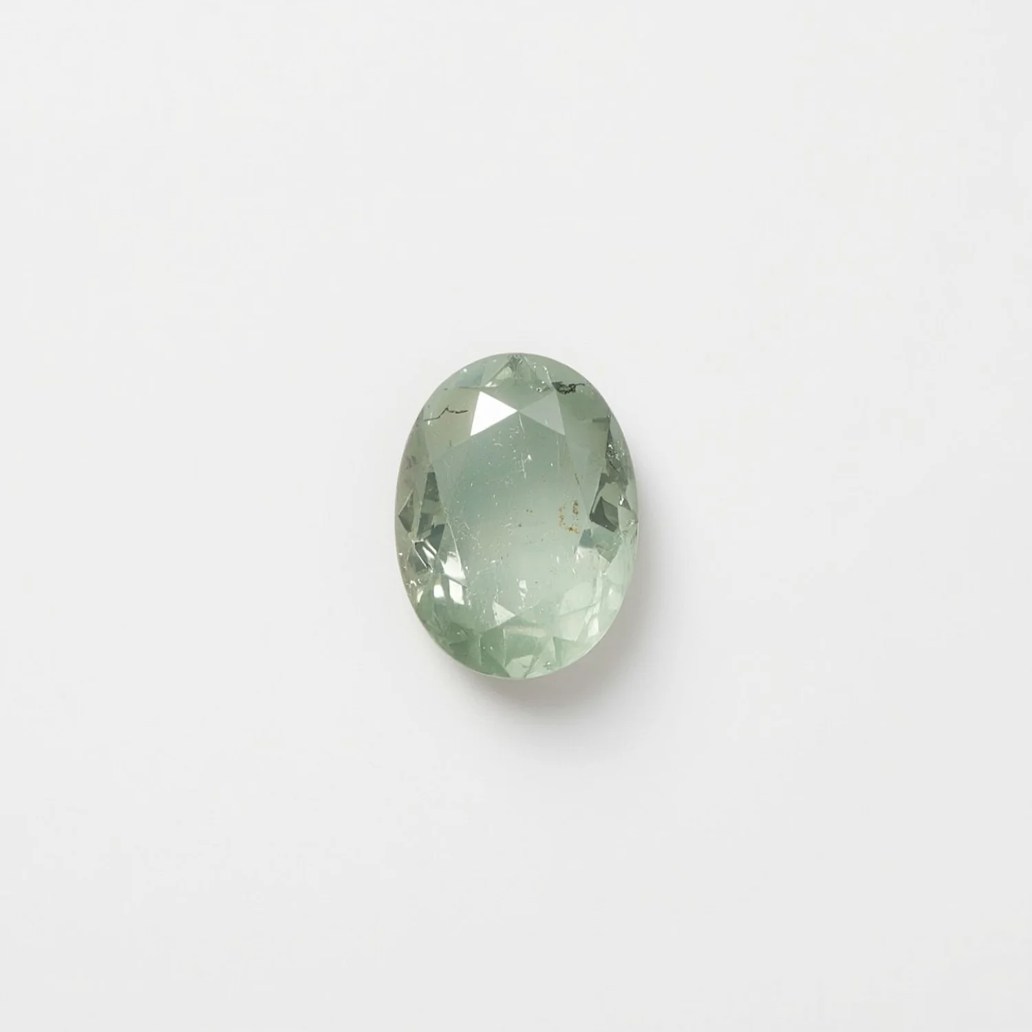 Moss Agate 1PC Tiny 4x6 MM Oval Faceted Green Natural Semi Precious Loose Gemstone