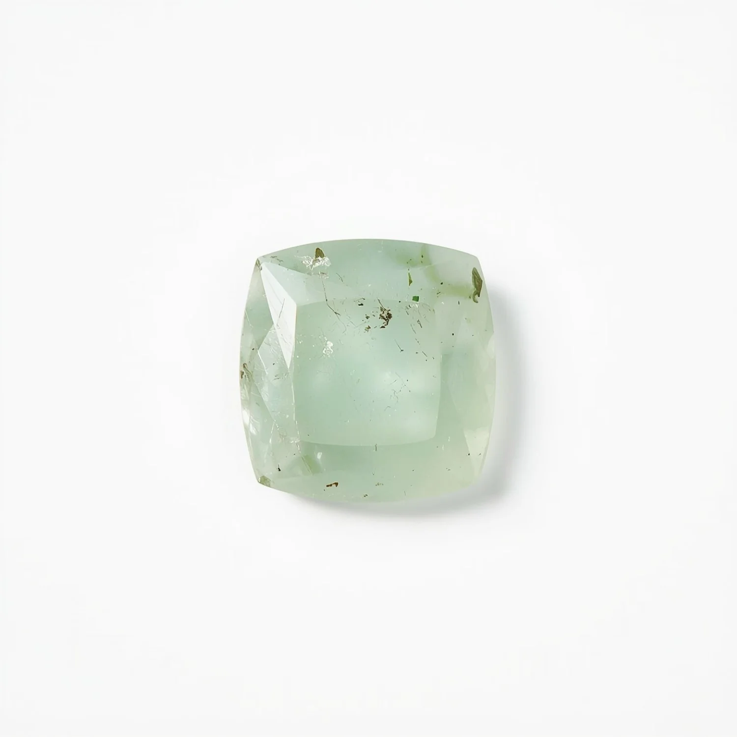 Moss Agate 1PC Tiny 5x5 MM Square Faceted Green Sparkling Semi Precious Gems
