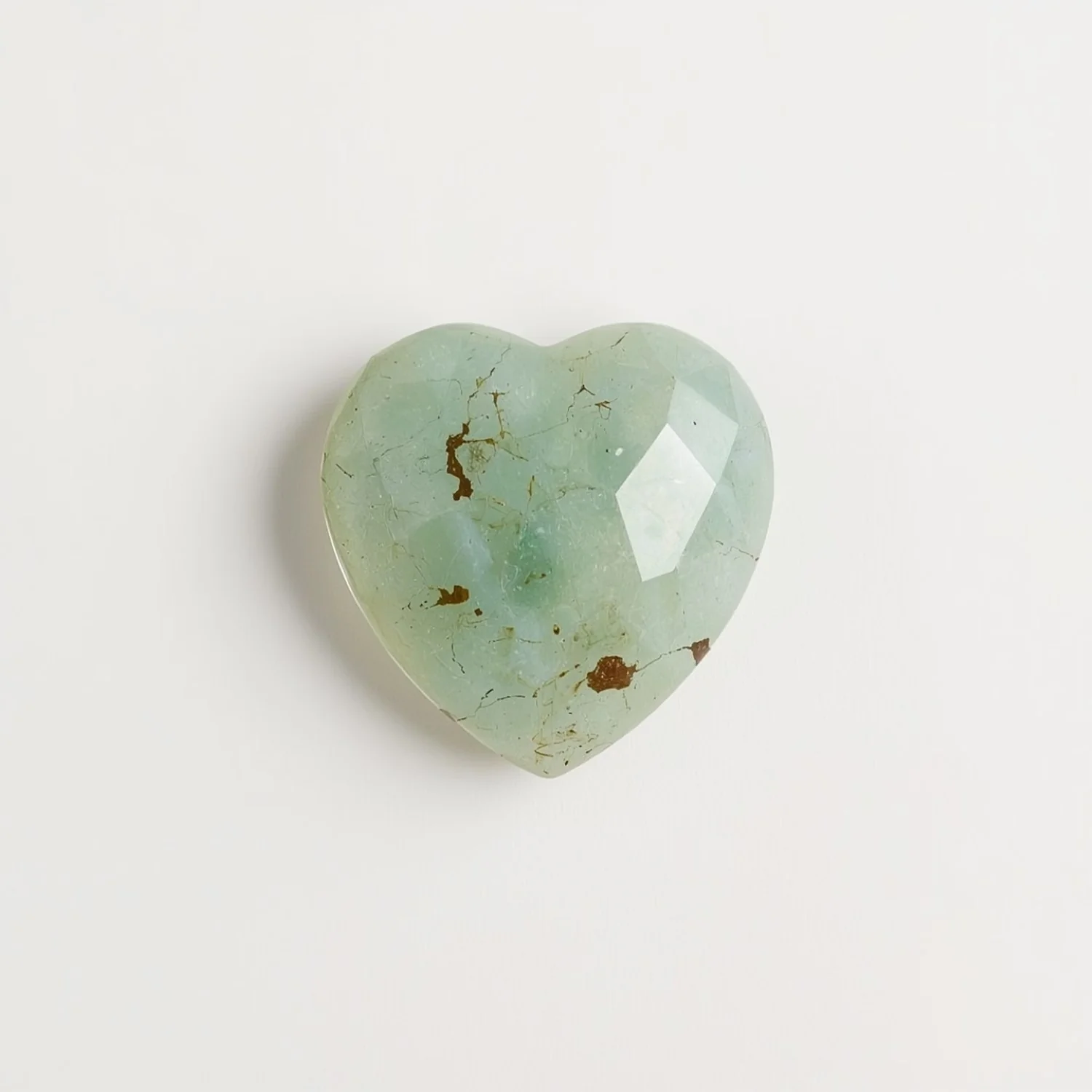 Moss Agate 1PC Tiny 6x6 MM Heart Faceted Green Polished Semi Precious Loose Gems