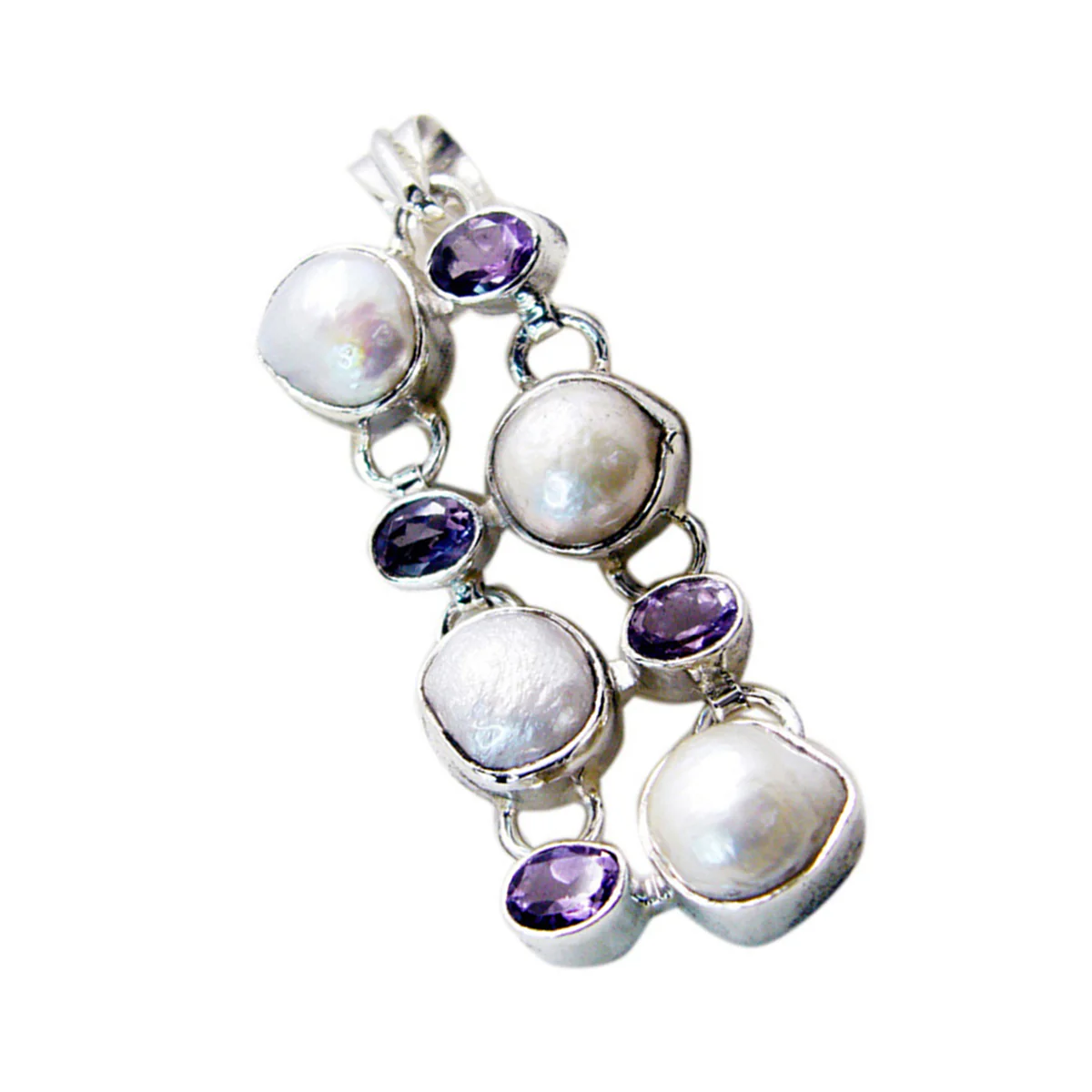 Mother of Pearl Chunky Turkish 92.5 Silver multiple Clara Traditional White Pendant Jewellery - Image 2