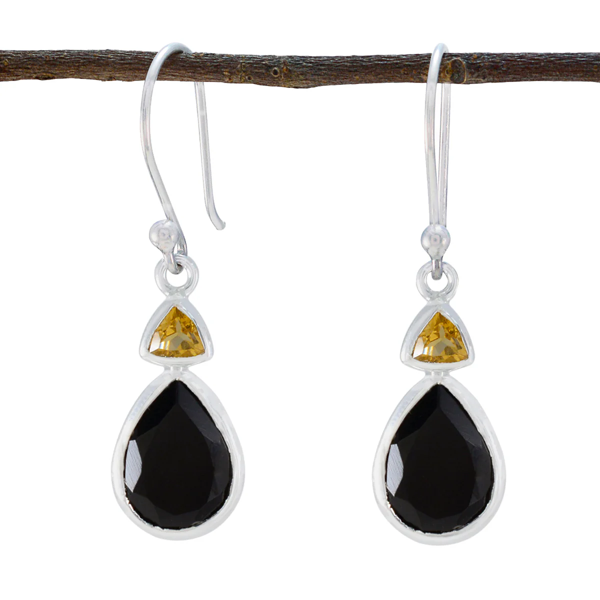 Multi African Camila Toi et Moi Dangle multicolor 925 Sterling Silver Earring