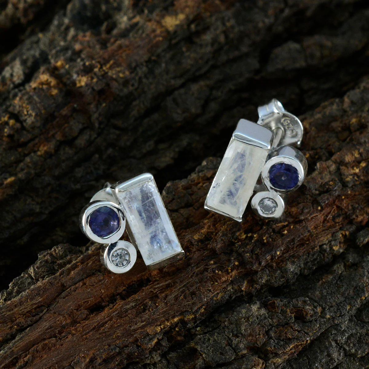 Multi African Natalia Trilogy Stud multicolor Sterling Silver Earring - Image 3