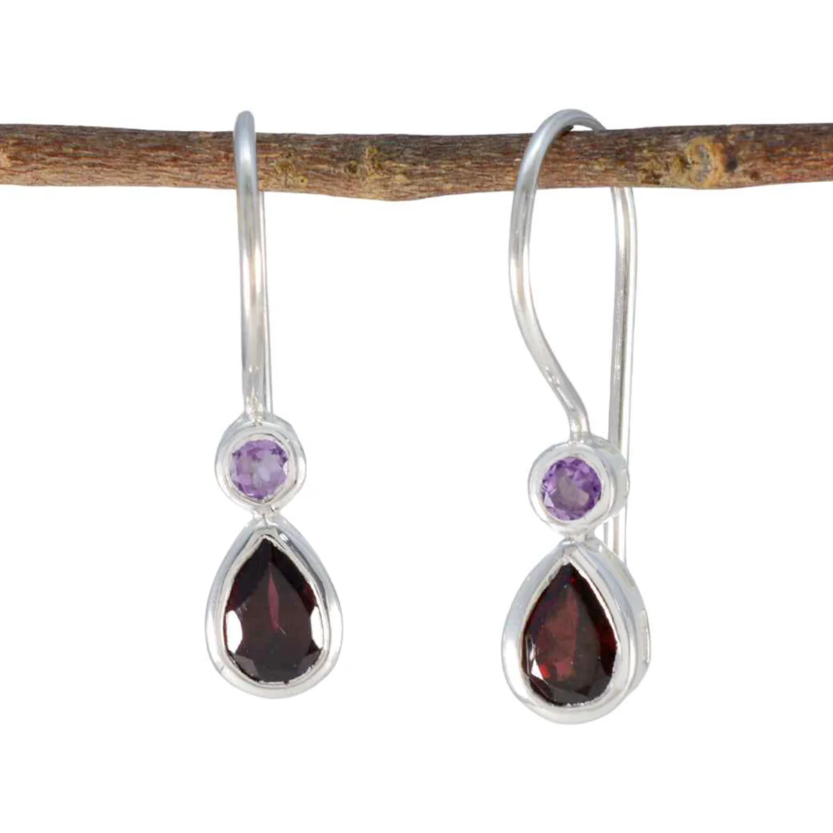 Multi African Sofía Toi et Moi Dangle multicolor 925 Silver Earring