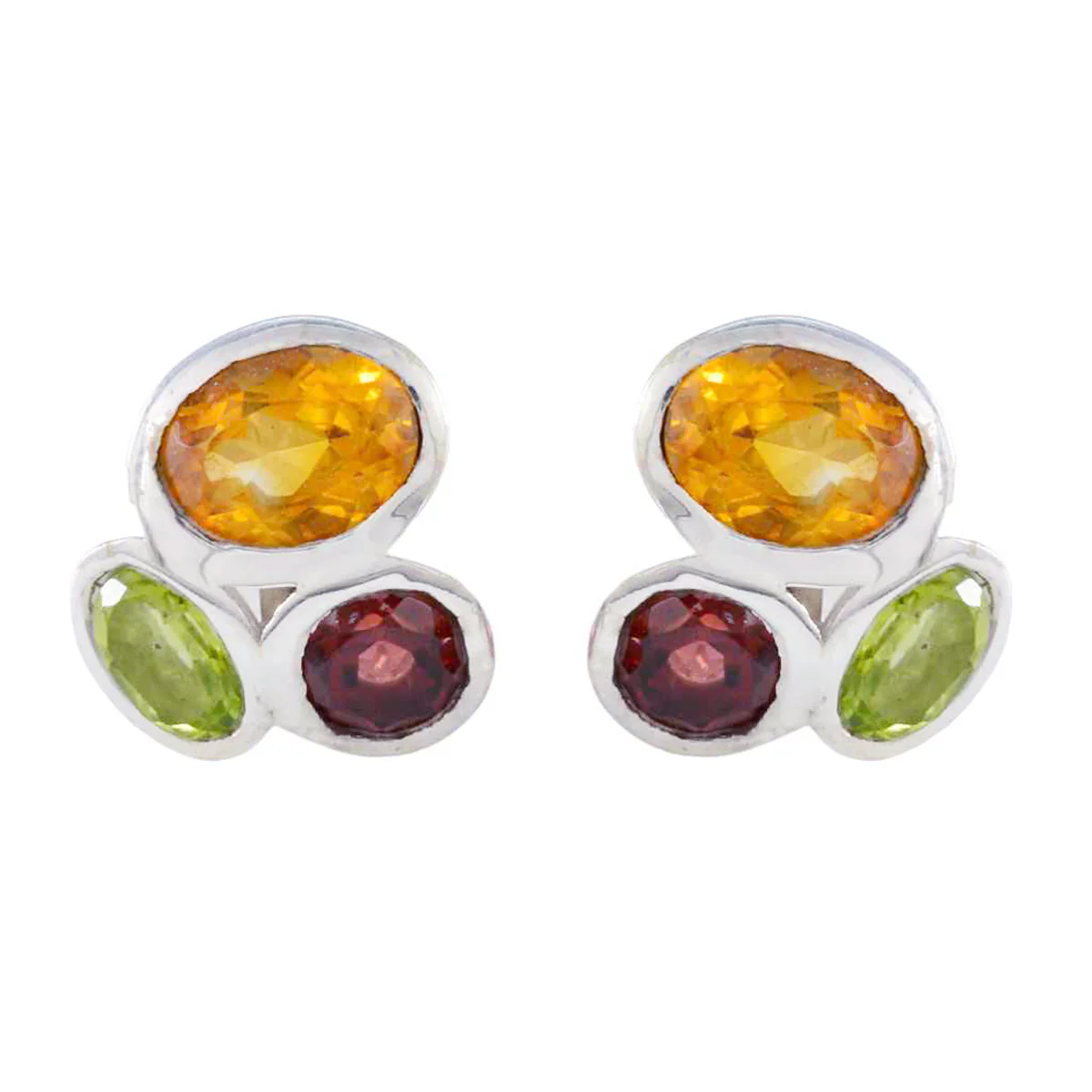 Multi American Harper multiple Stud multicolor Sterling Silver Earring