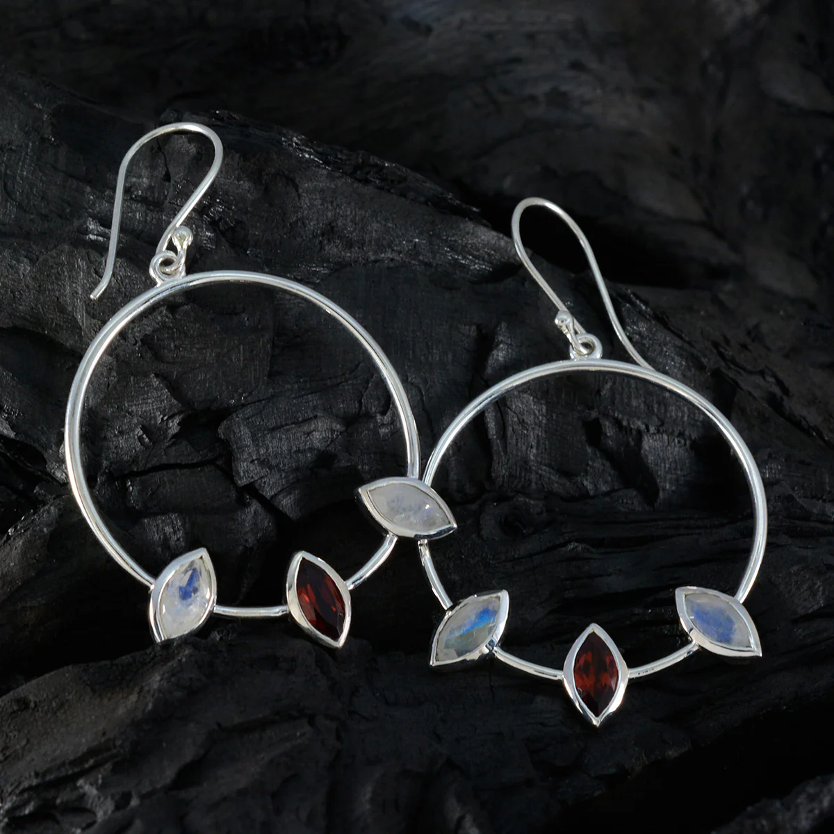Multi American Riley Trilogy Dangle multicolor 925 Sterling Silver Earring - Image 2