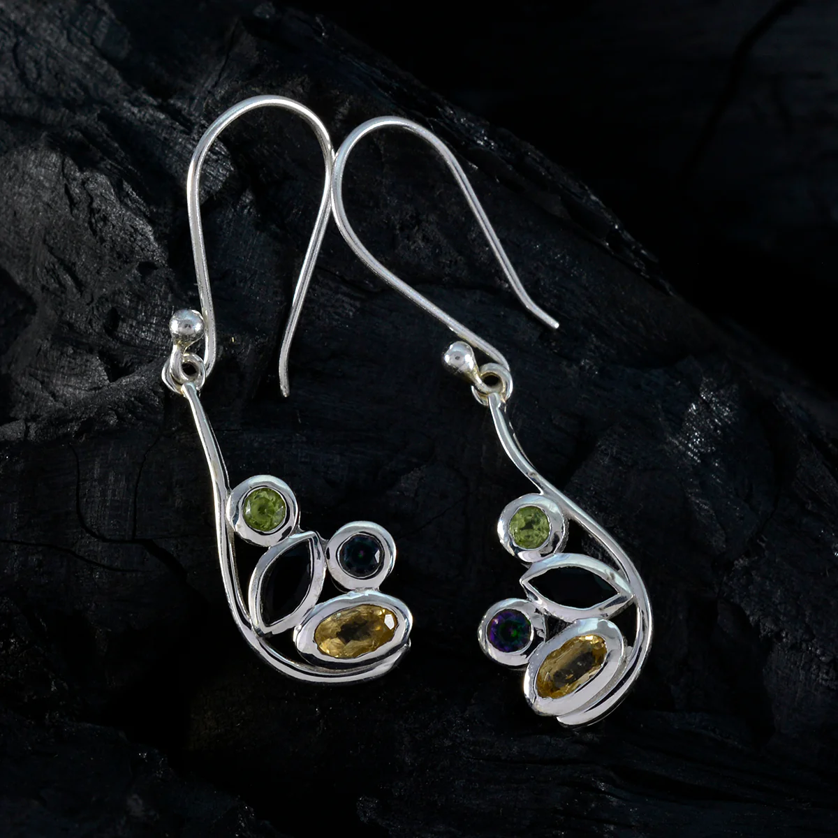 Multi Australian Addison quarter Dangle multicolor Sterling Silver Earring - Image 2