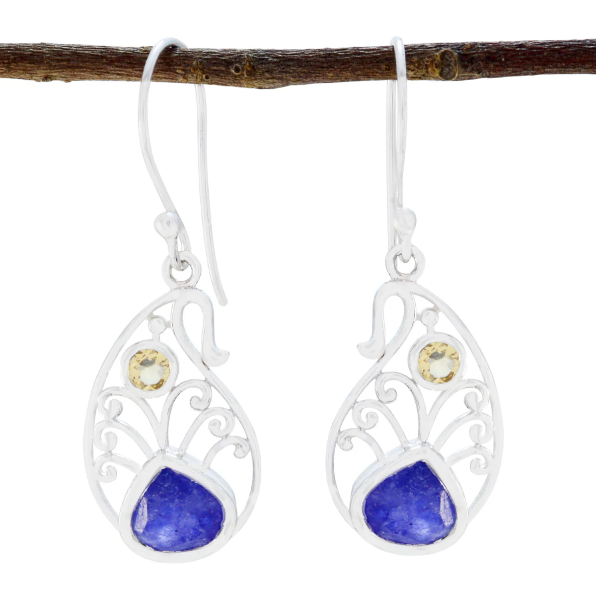 Multi Australian Ángeles multiple Dangle multicolor Silver Earring
