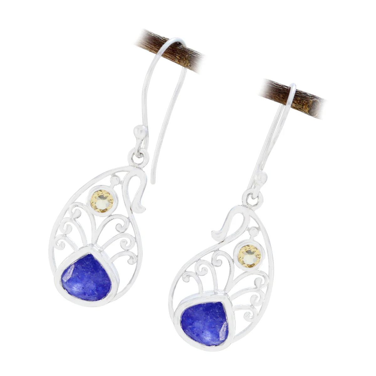 Multi Australian Ángeles multiple Dangle multicolor Silver Earring - Image 2