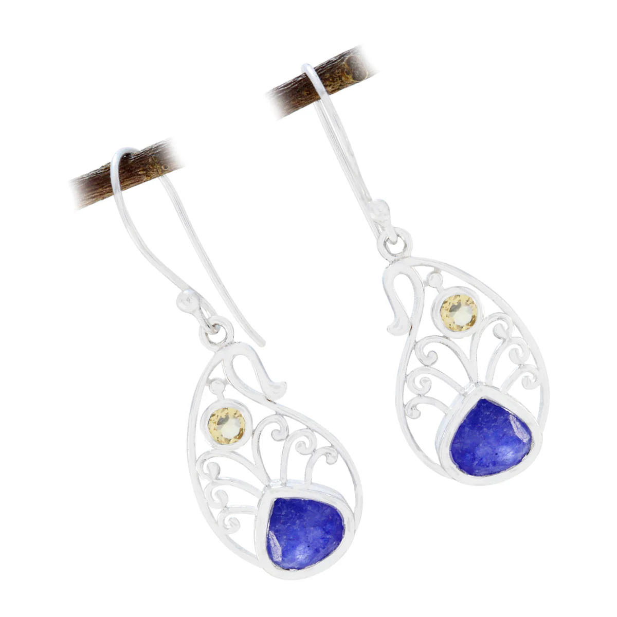 Multi Australian Ángeles multiple Dangle multicolor Silver Earring - Image 3