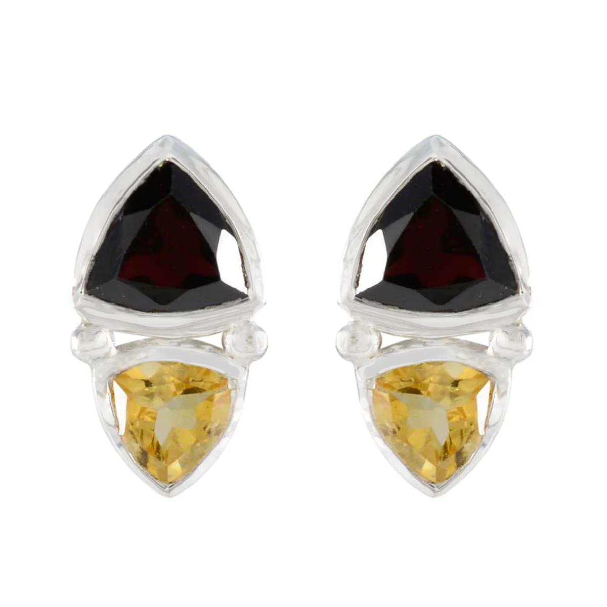 Multi Australian Ava Toi et Moi Stud multicolor 92.5 Silver Earring