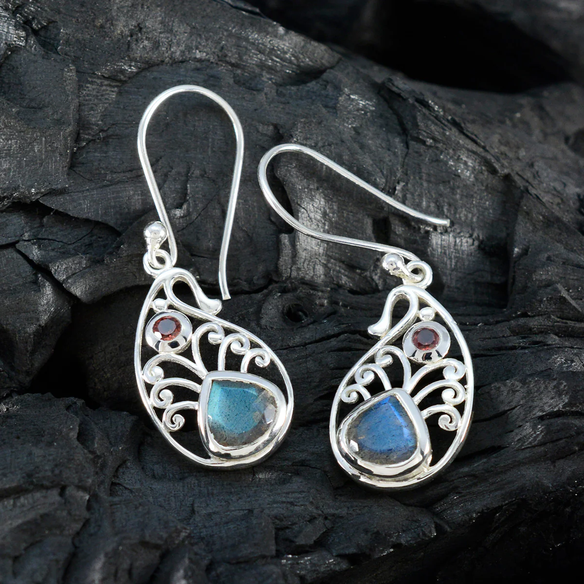 Multi Australian Giulia multiple Dangle multicolor 925 Silver Earring - Image 4