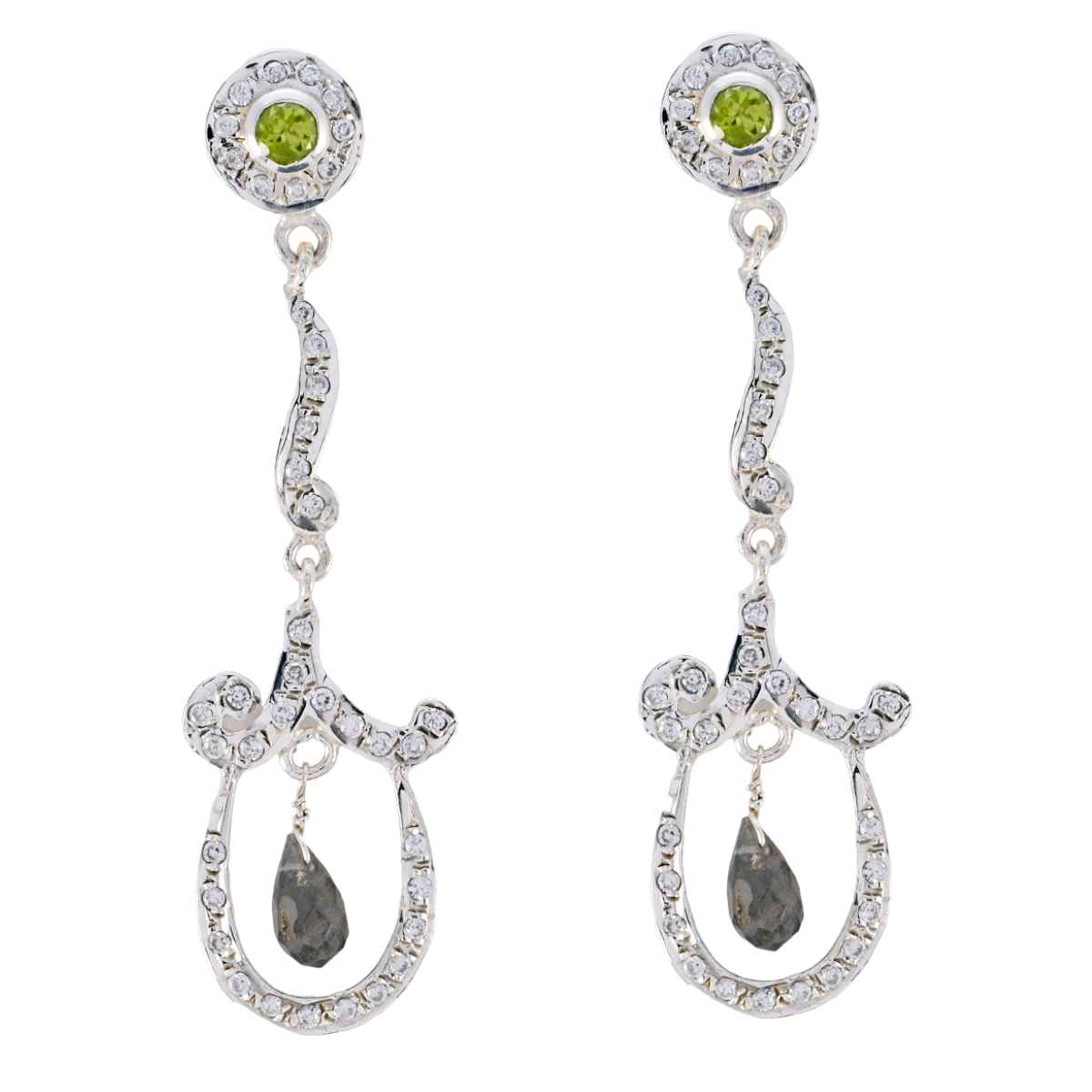 Multi CZ Indian Maria multiple Stud multicolor 925 Sterling Silver Earring