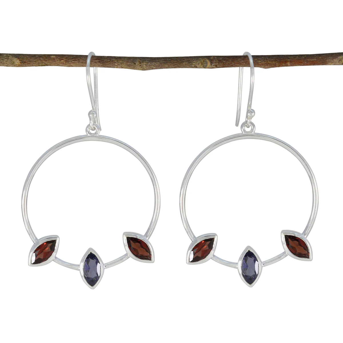 Multi Egyptian Penelope Trilogy Dangle multicolor 92.5 Silver Earring