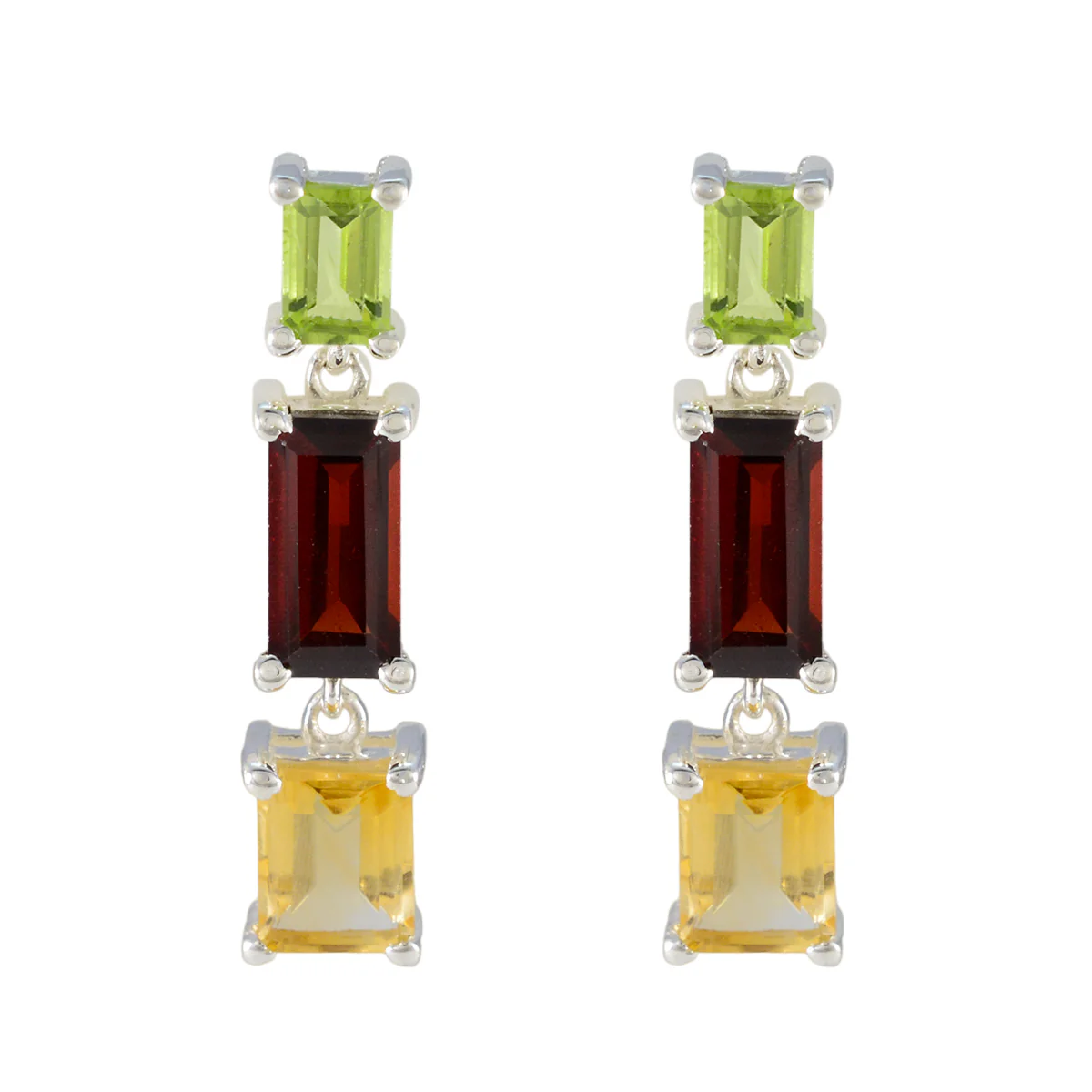 Multi French Nella multiple Stud multicolor Sterling Silver Earring