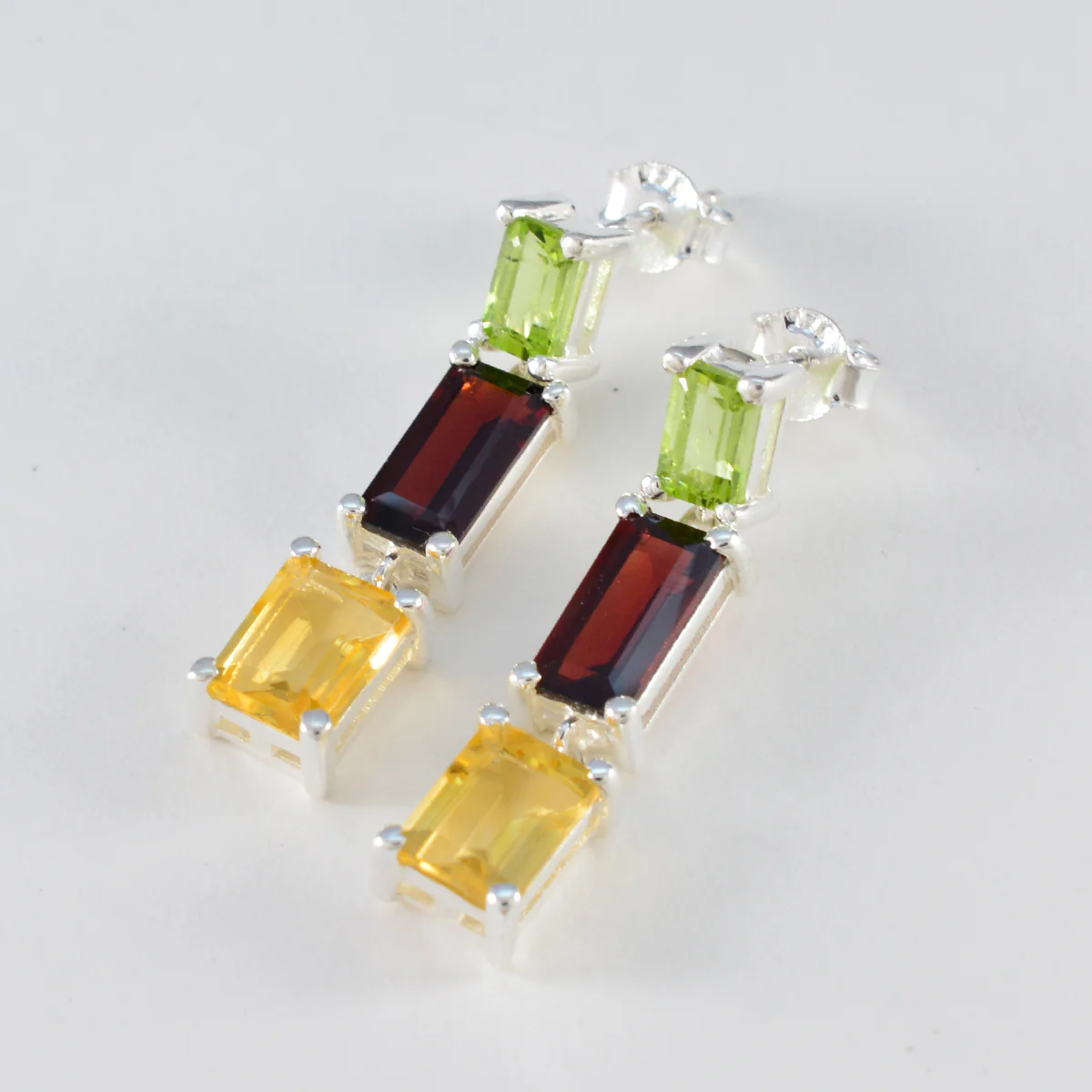 Multi French Nella multiple Stud multicolor Sterling Silver Earring - Image 2