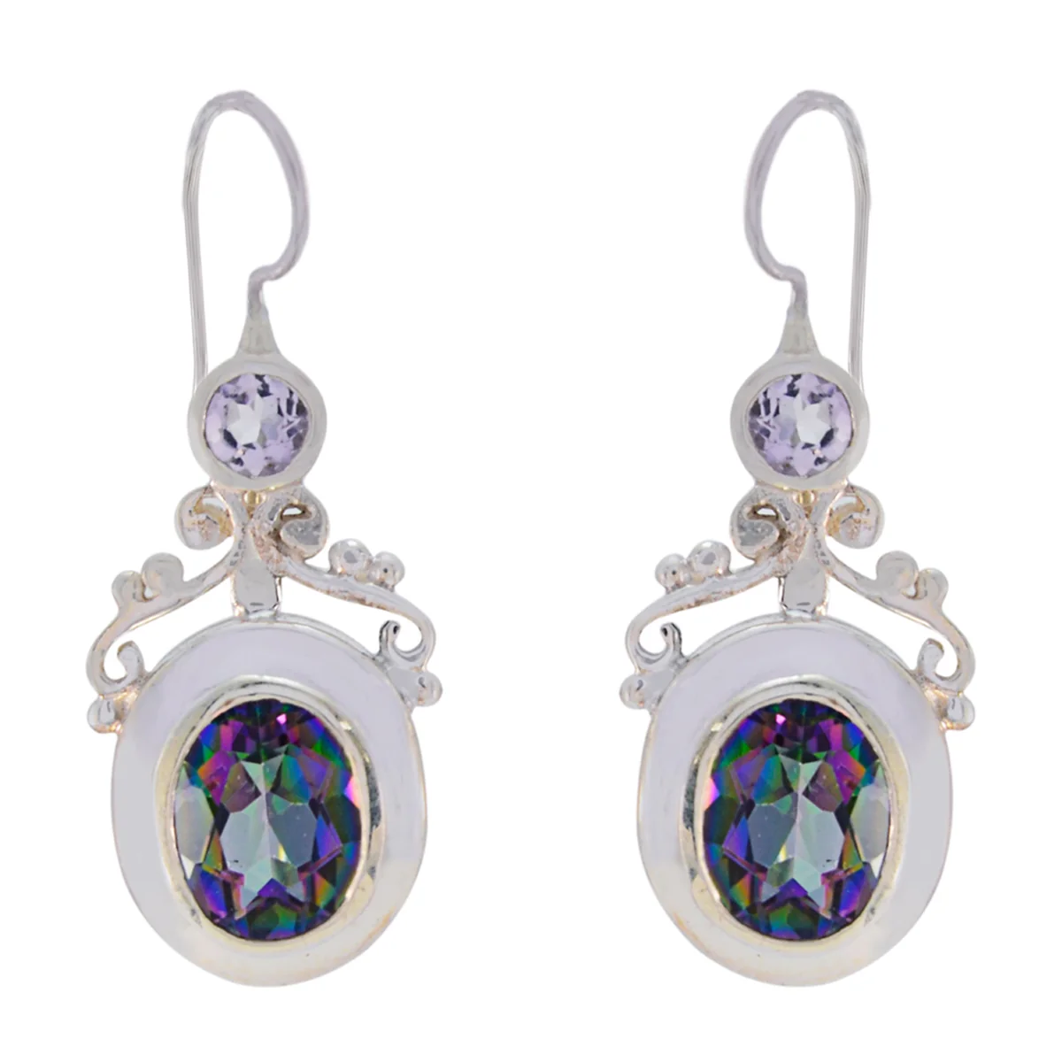 Multi French Seo-yeon multiple Dangle multicolor 925 Silver Earring