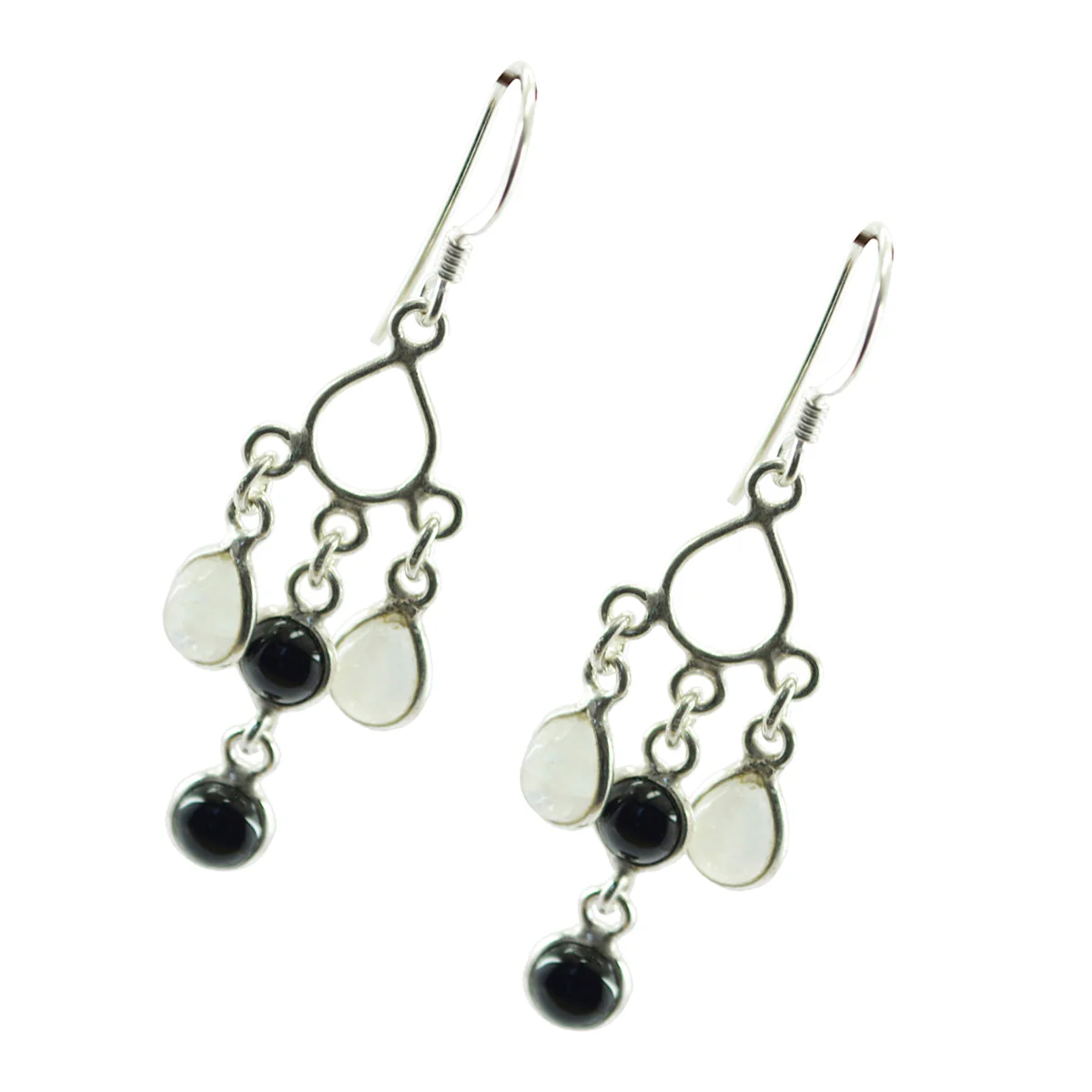 Multi German Giulia multiple Dangle multicolor Silver Earring - Image 2