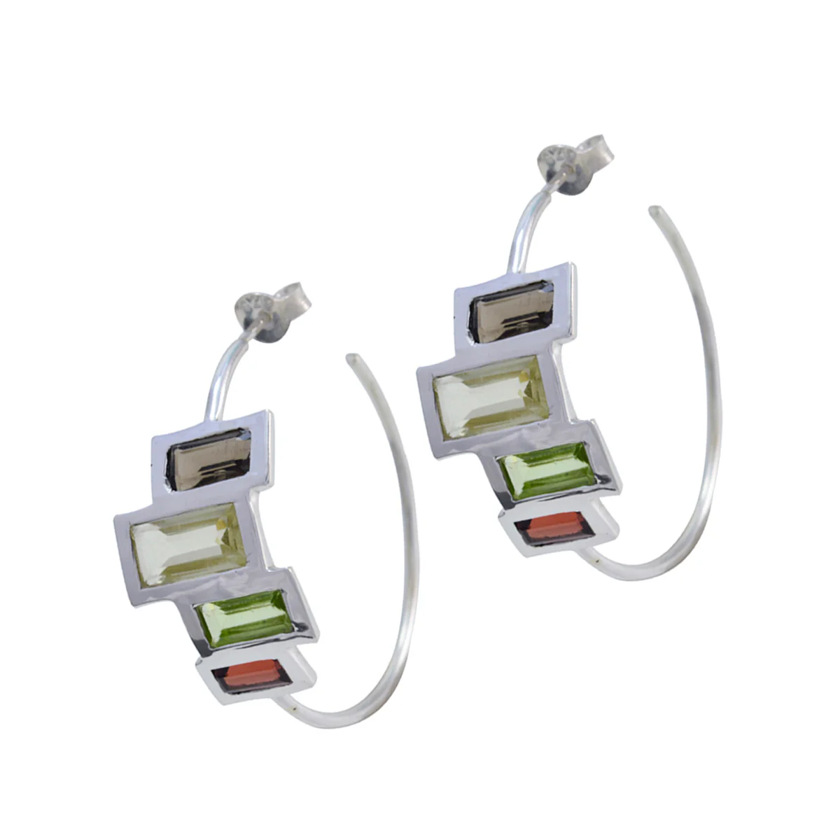 Multi German Mia multiple Stud multicolor Sterling Silver Earring - Image 3