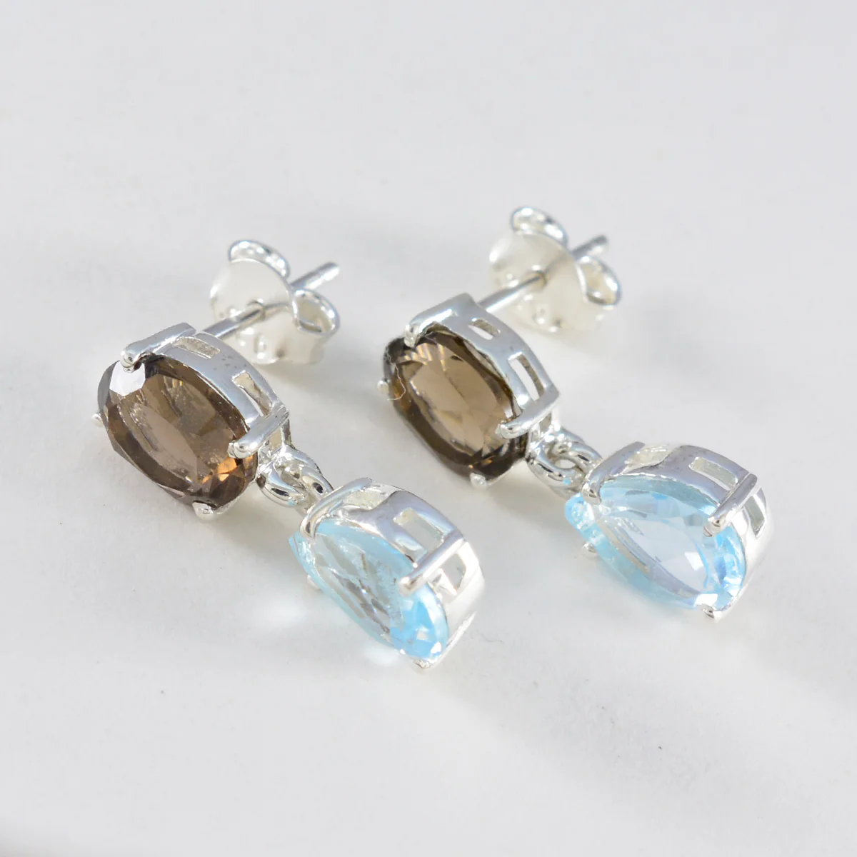 Multi Indian Ayesha multiple Stud multicolor Sterling Silver Earring - Image 2