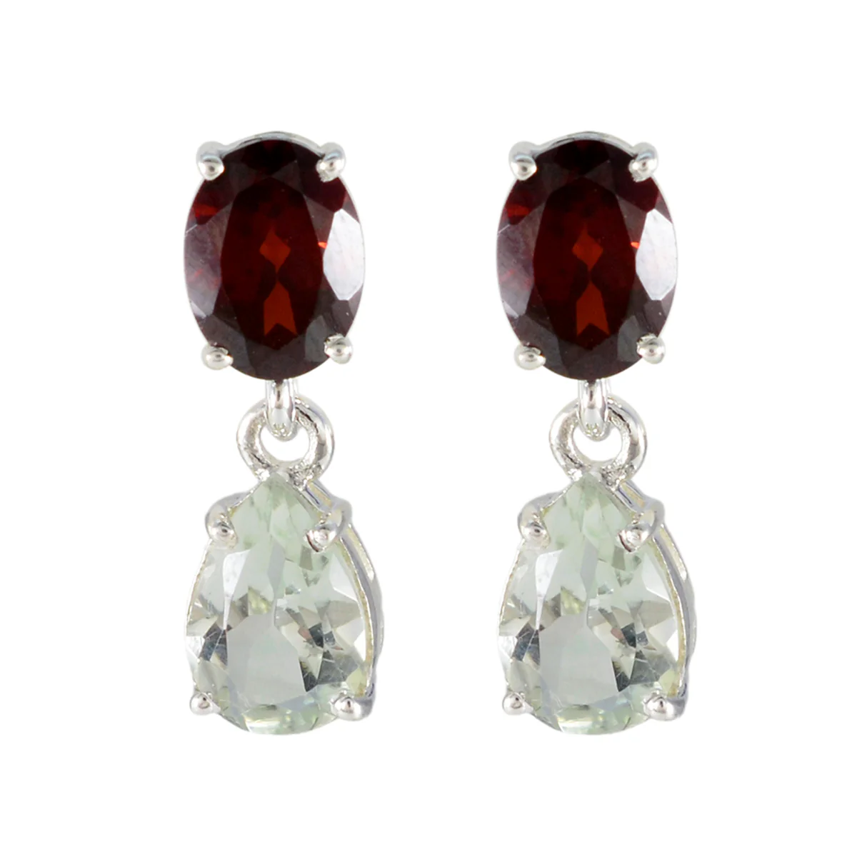 Multi Indian Lakshmi multiple Stud multicolor 925 Sterling Silver Earring