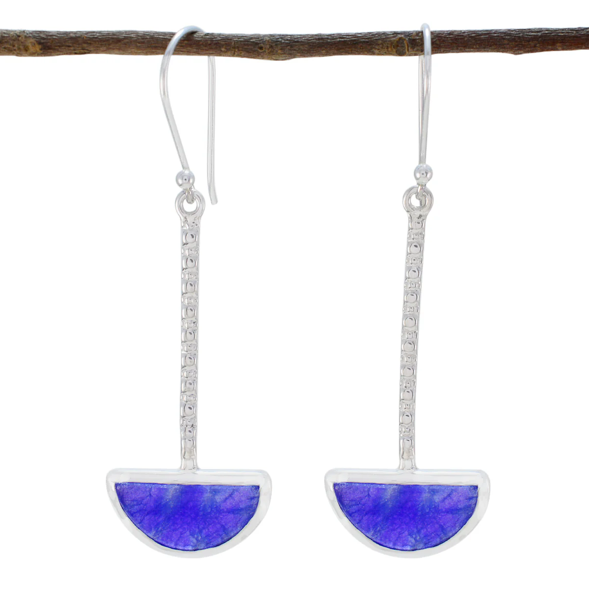 Multi Japanese Marie Solitaire Dangle multicolor 925 Sterling Silver Earring