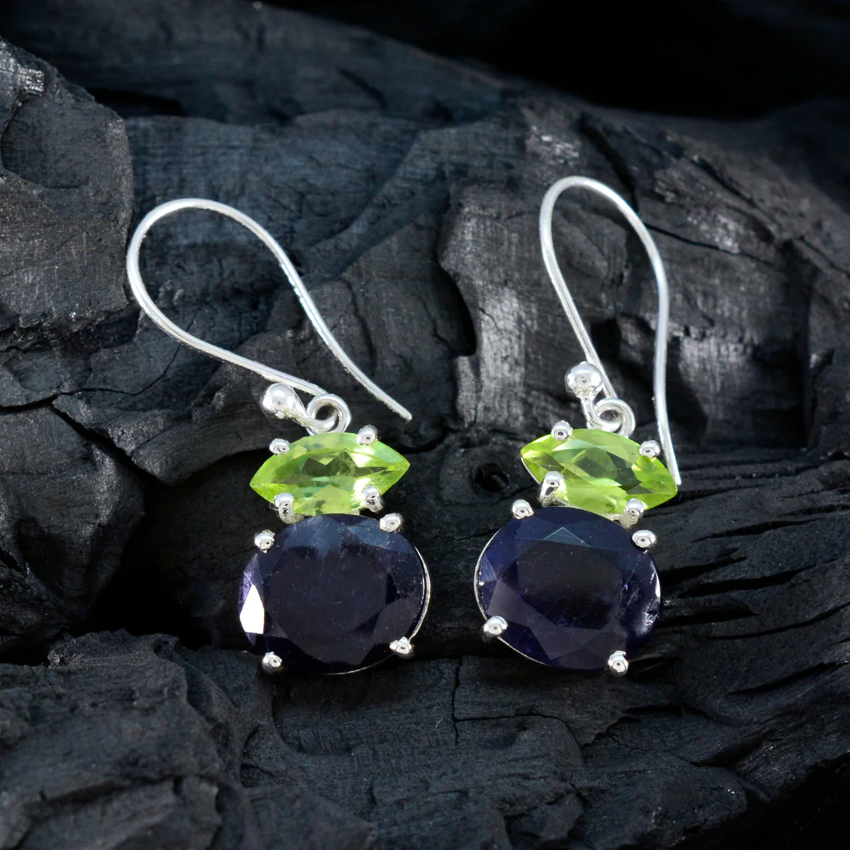 Multi Japanese Naomi multiple Dangle multicolor 92.5 Silver Earring - Image 4