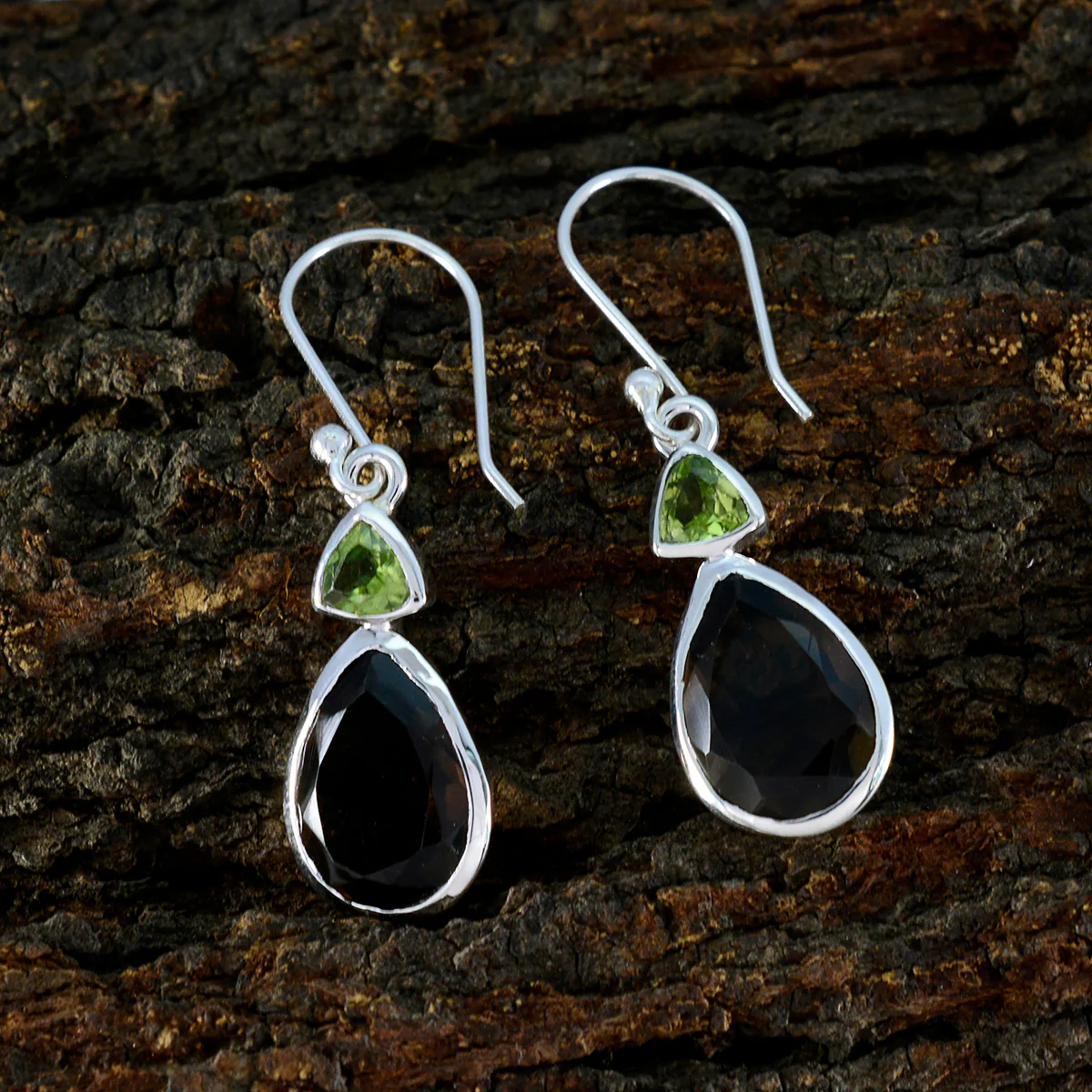Multi Latin American Antonia Toi et Moi Dangle multicolor Sterling Silver Earring - Image 3