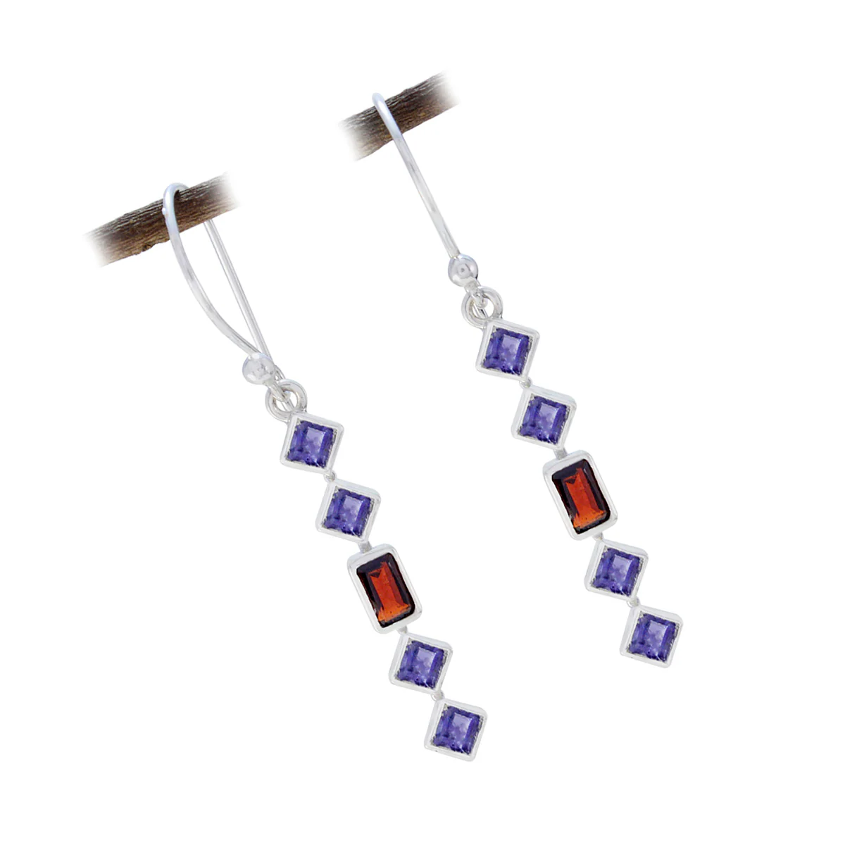 Multi Latin American Ha-eun multiple Dangle multicolor 925 Sterling Silver Earring - Image 3