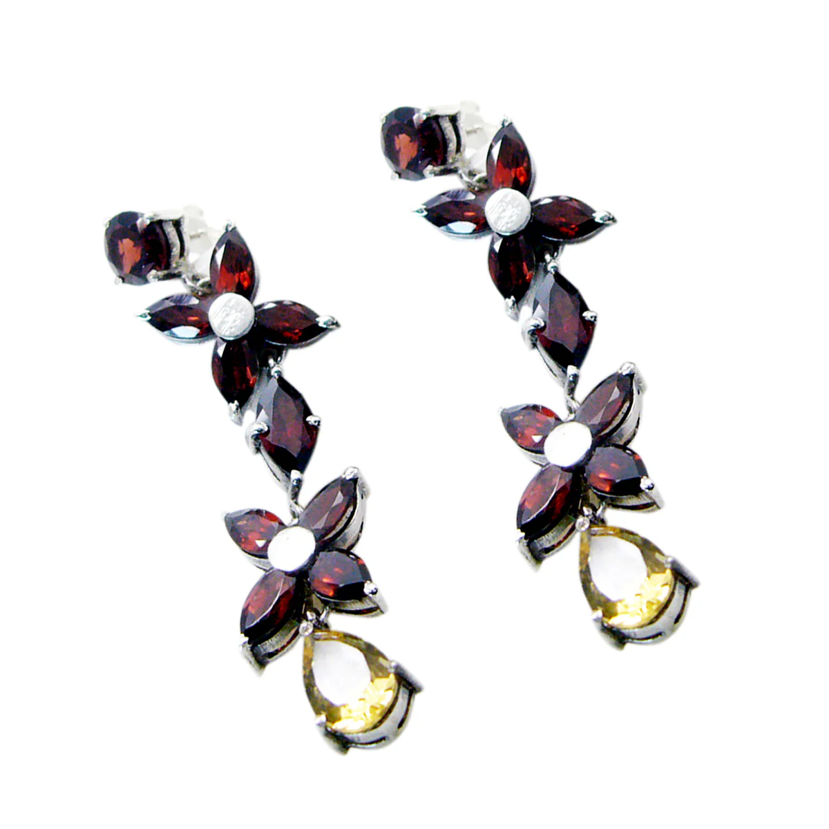 Multi Mexican Naomi multiple Stud multicolor Silver Earring - Image 2