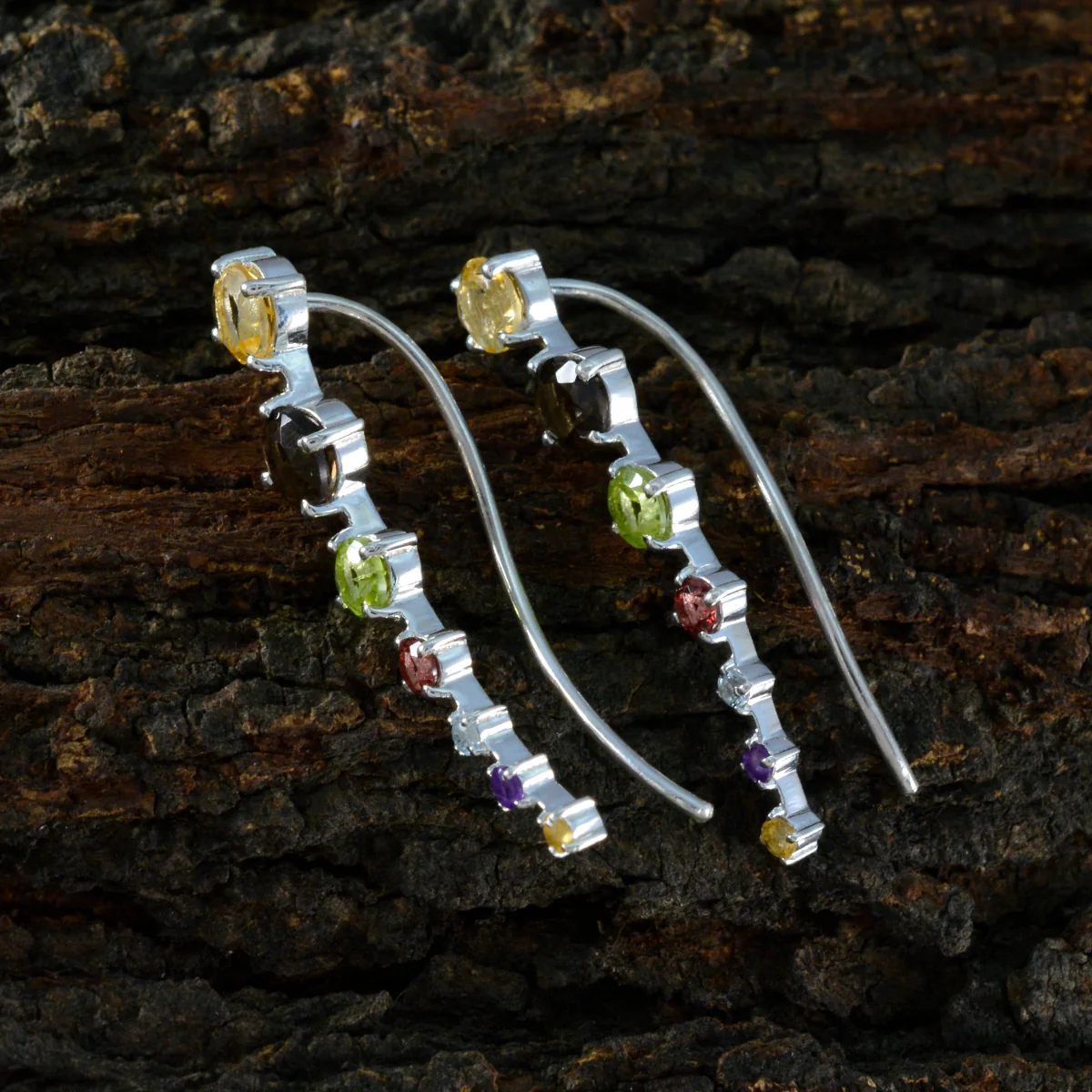 Multi Mexican Seo-yeon multiple EarCuff multicolor Sterling Silver Earring - Image 4