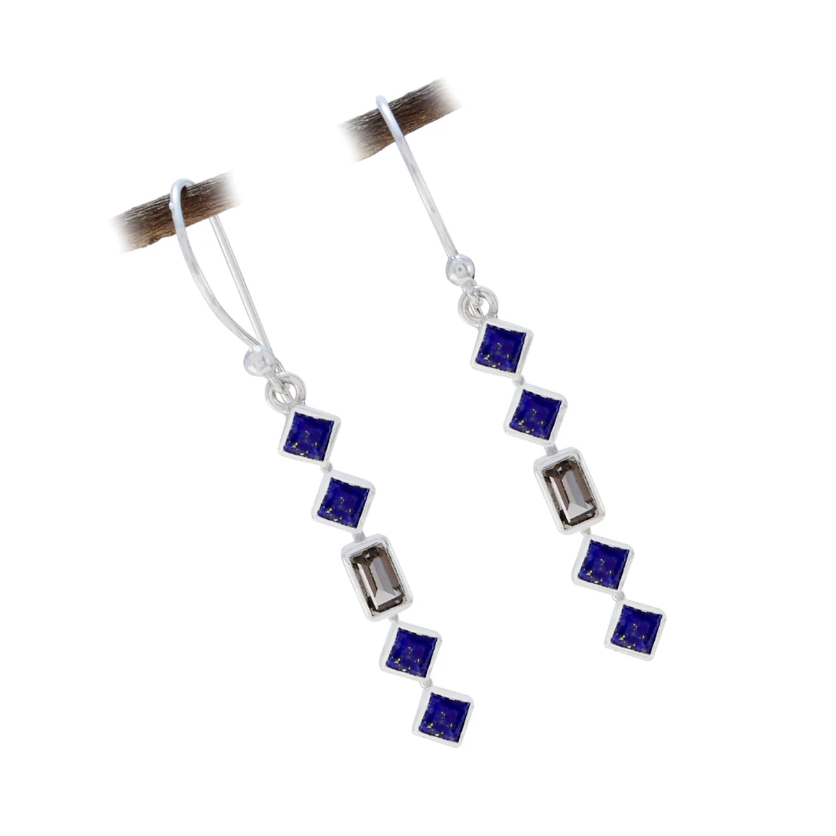 Multi Moroccan Yan multiple Dangle multicolor 925 Silver Earring - Image 3