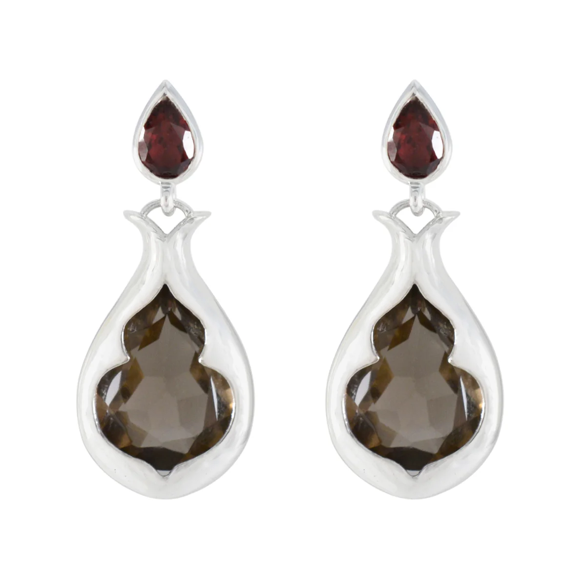 Multi Russian Hazel Toi et Moi Stud multicolor 92.5 Silver Earring