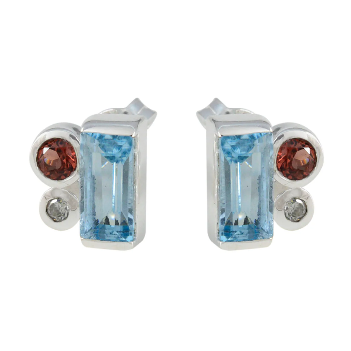 Multi Spanish María Trilogy Stud multicolor 925 Silver Earring