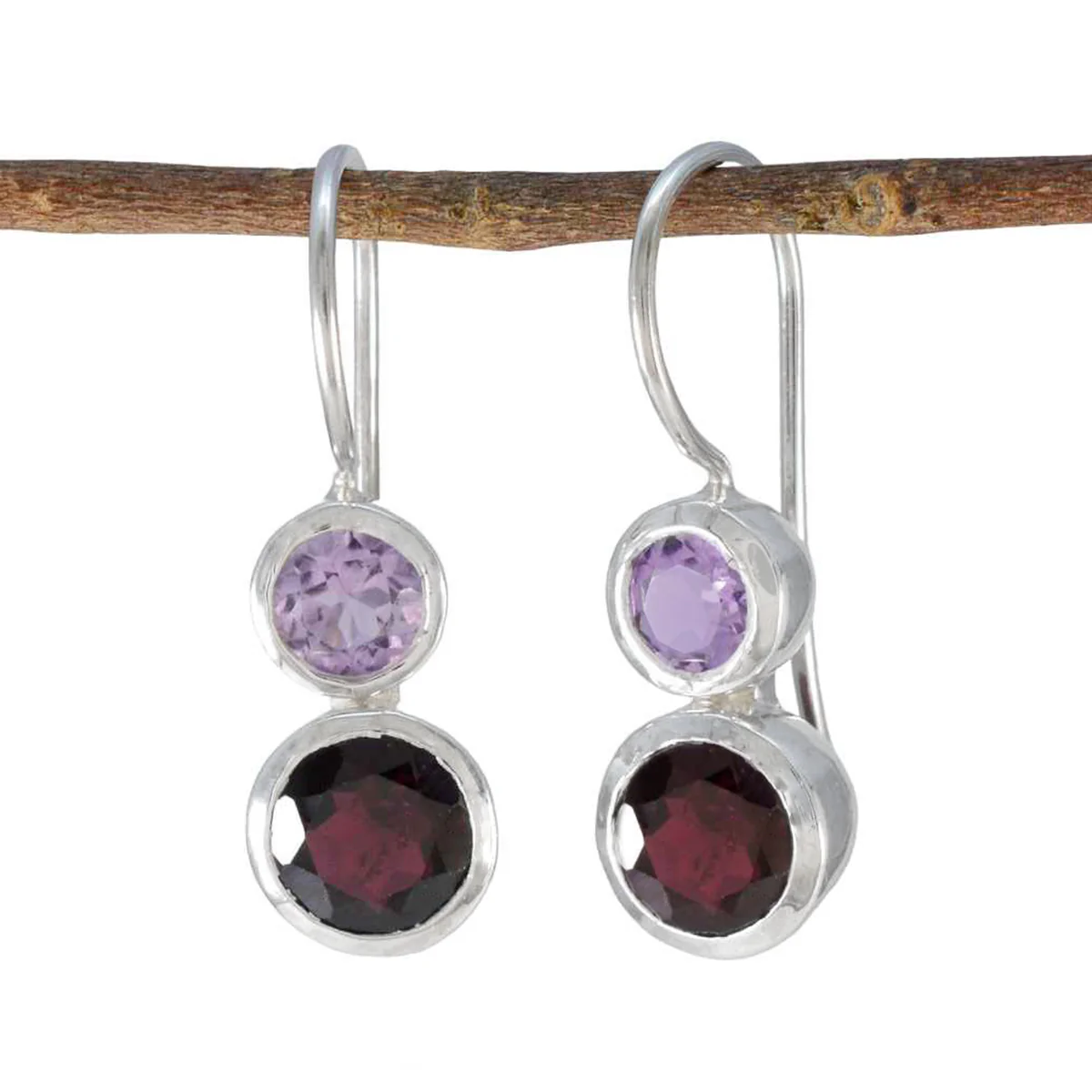 Multi Spanish Rebeca Toi et Moi Dangle multicolor 925 Sterling Silver Earring