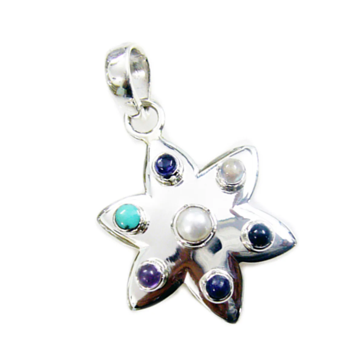 Multi Stone Essential Egyptian 925 Silver Hepta Sarah valentine multicolor Pendant Jewelry