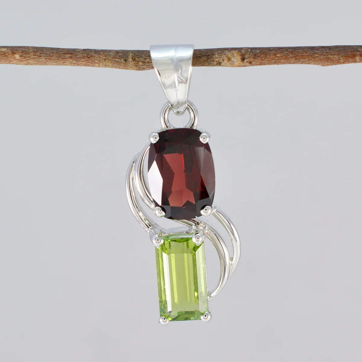 Multi Stone Eye-catching Egyptian 925 Silver Solitaire Zoe Romantic multicolor Pendant Jewelry - Image 2